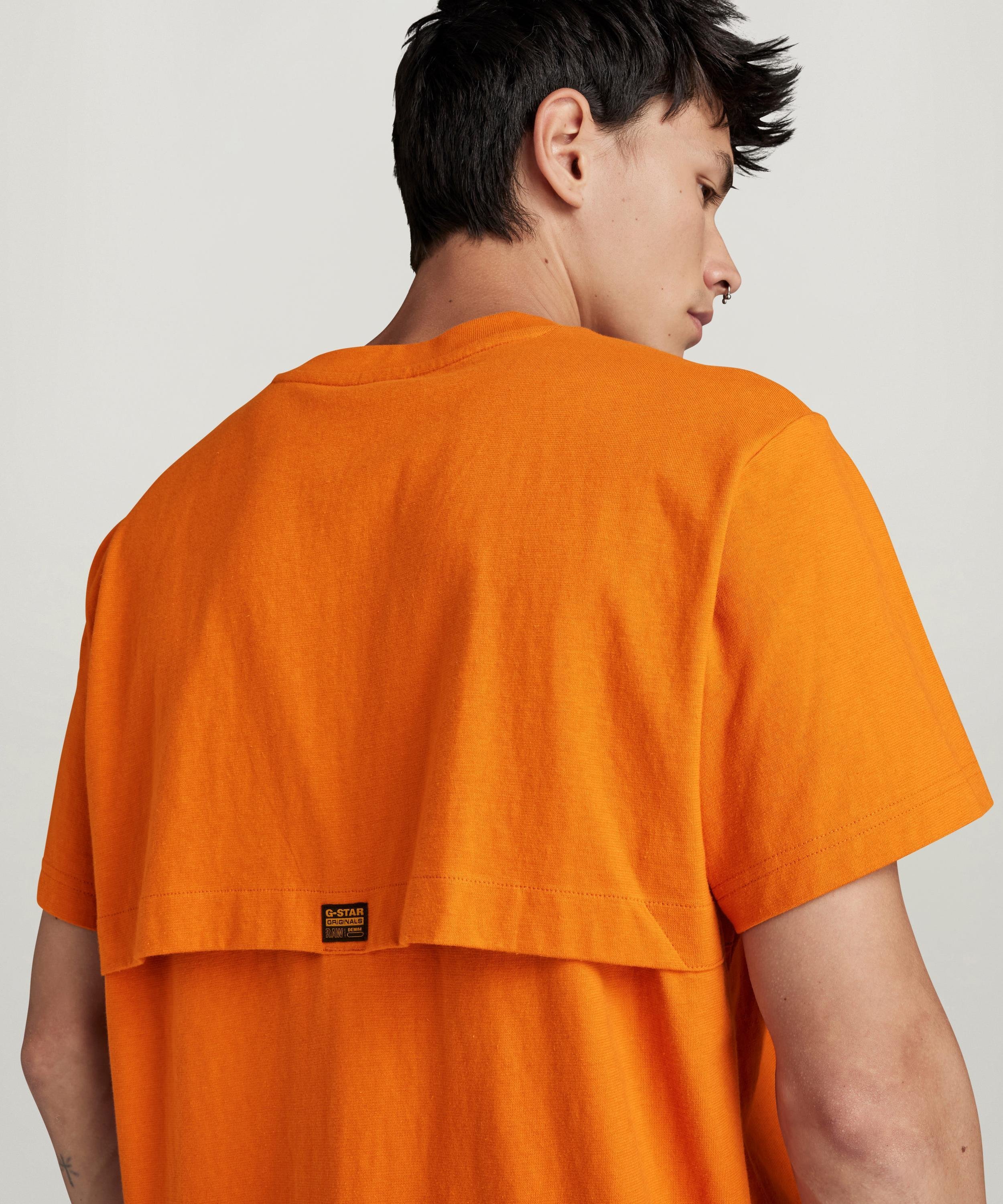 【公式ショップ】AIR FLOW LOOSE T-SHIRT/バックデザインルーズTシャツ ジースターロゥ トップス カットソー・Tシャツ オレンジ