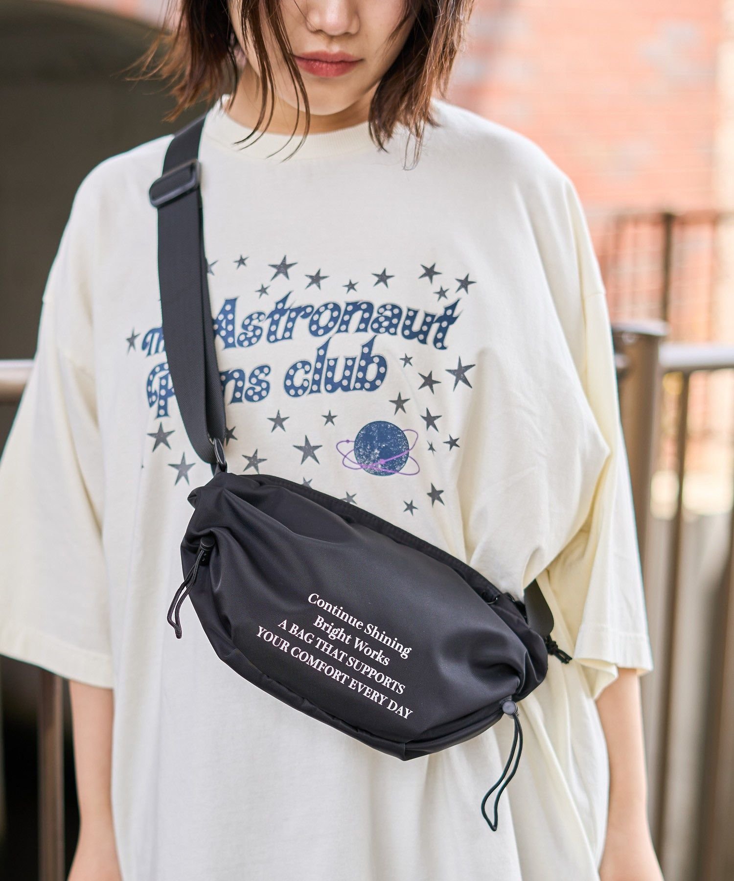 【SALE／50%OFF】CRAFT STANDARD BOUTIQUE 撥水ロゴプリントショルダー クラフトスタンダードブティック バッグ ショルダーバッグ ブラック