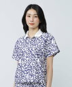PEARLY GATES メッシュジャージ半袖ポロシャツ <Bio PG SMILE野菜柄> パーリーゲイツ トップス ポロシャツ パープル ホワイト【送料無料...