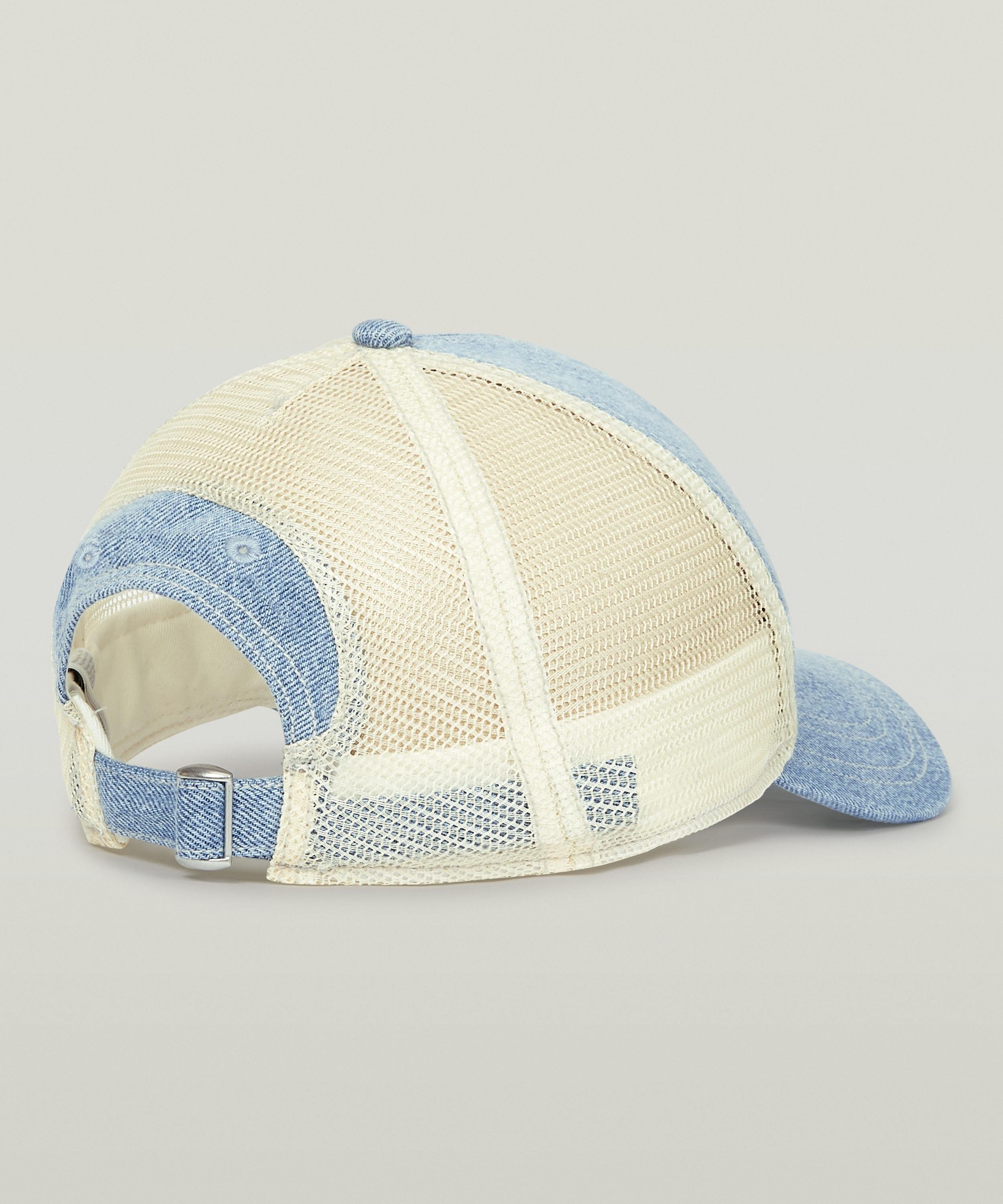 【SALE／40%OFF】G-Star RAW 【公式ショップ】DENIM EMBRO BASEBALL TRUCKER CAP/デニムベースボールロゴメッシュキャップ ジースターロゥ 帽子 キャップ ブルー【送料無料】