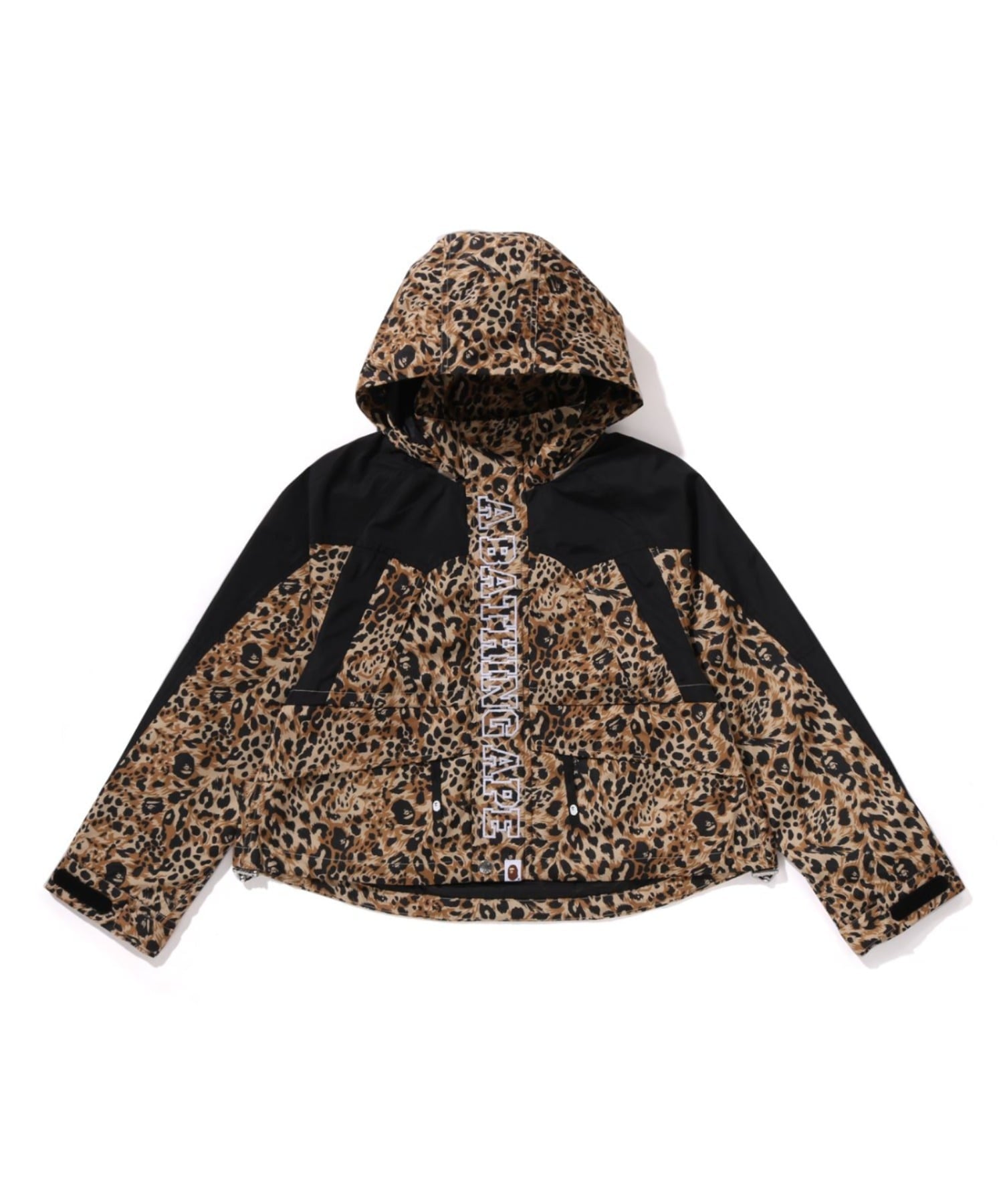 A BATHING APE WILD LEOPARD PATTERN CROPPED SNOWBOARD JACKET ア ベイシング エイプ ジャケット・アウター ブルゾン・ジャンパー ベージュ【送料無料】