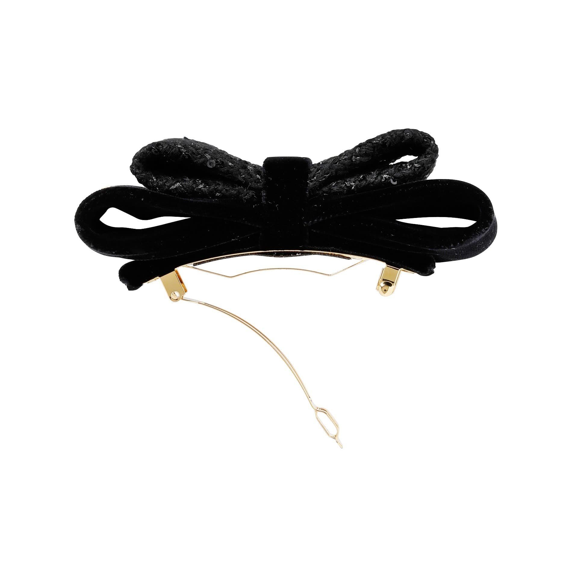 ALEXANDRE DE PARIS バレッタ (8 cm) アレクサンドル ドゥ パリ ヘアアクセサリー バレッタ・ヘアクリップ・ヘアピン ブラック【送料無料】