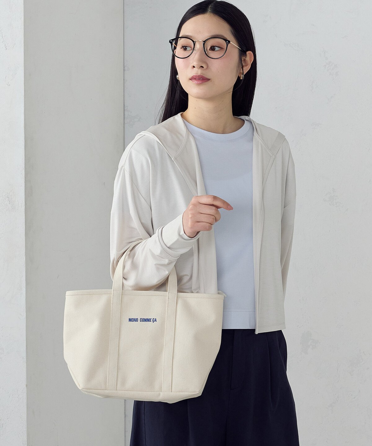 MONO COMME CA キャンバスミニトートバック コムサイズム バッグ トートバッグ ベージュ【送料無料】