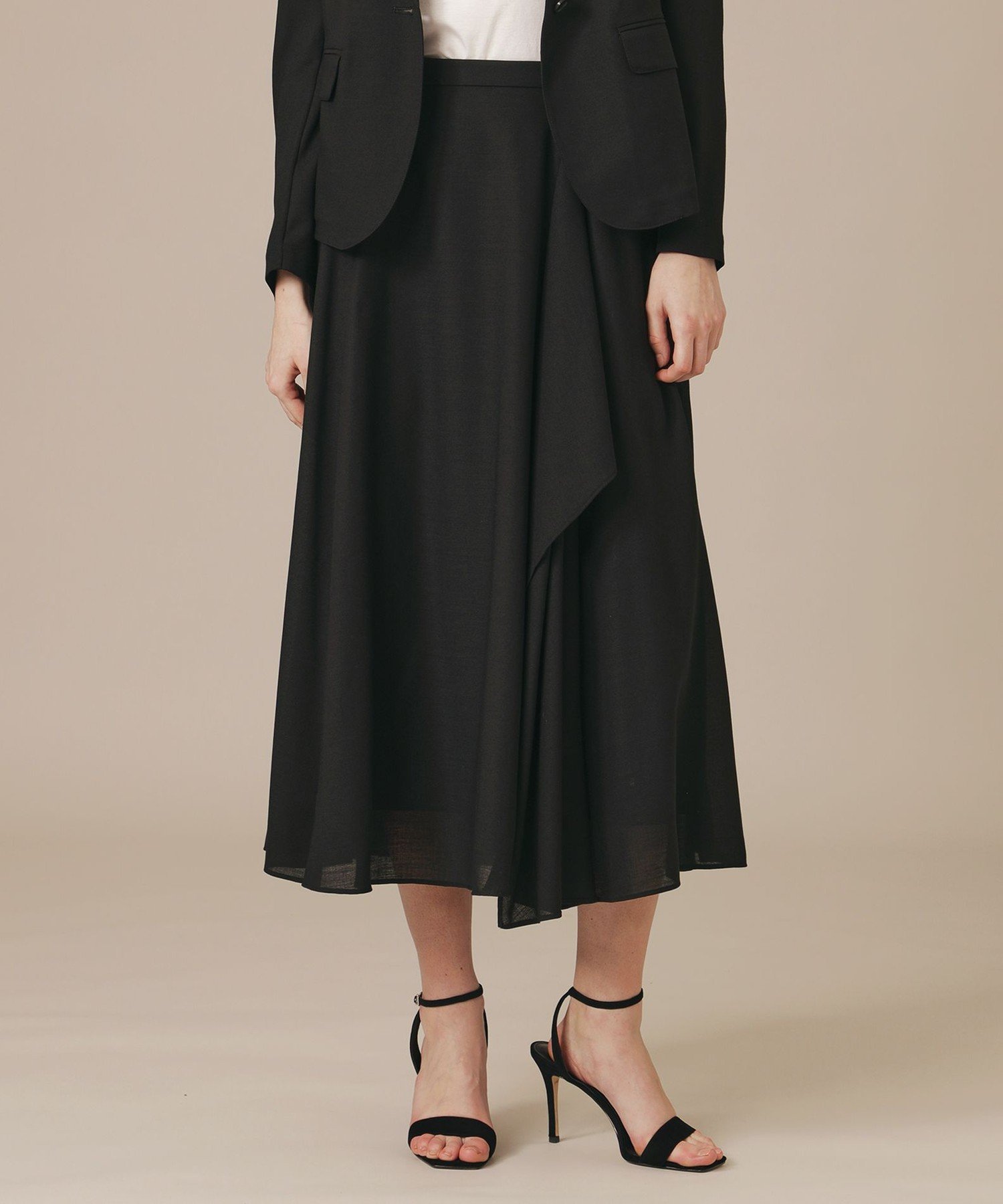 MACKINTOSH LONDON ポリエステルウールビエラスカート マッキントッシュ ロンドン スカート その他のスカート ベージュ ブラック【送料無料】