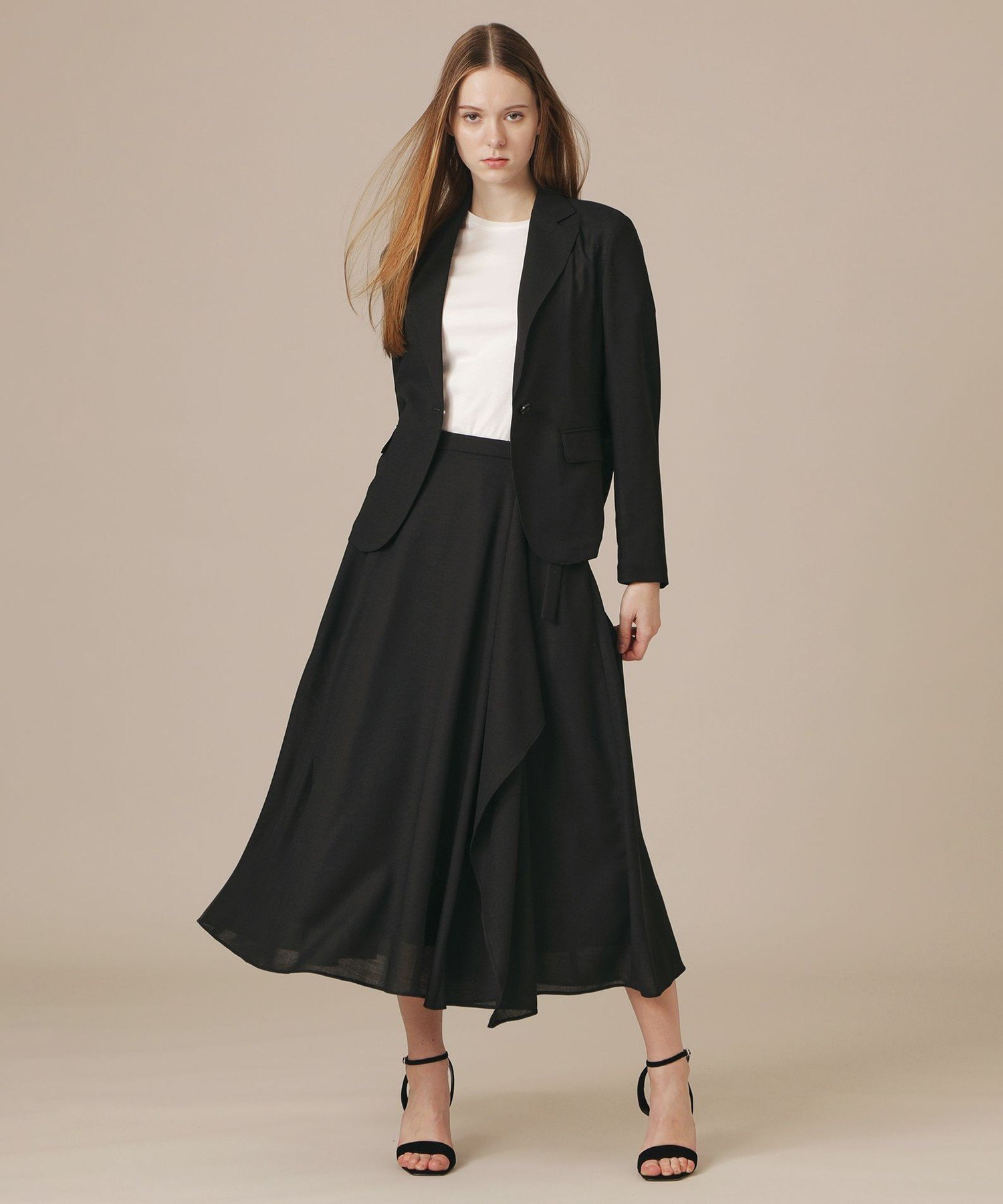 MACKINTOSH LONDON ポリエステルウールビエラスカート マッキントッシュ ロンドン スカート その他のスカート ベージュ ブラック【送料無料】