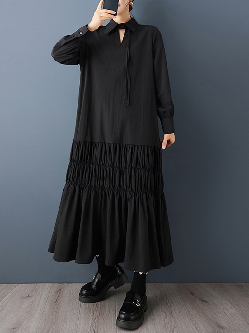 Doux Belle ティアード*ハイネックワンピース レディース ワンピース ドゥー・ベル ワンピース・ドレス チュニック グレー ブラック【送料無料】