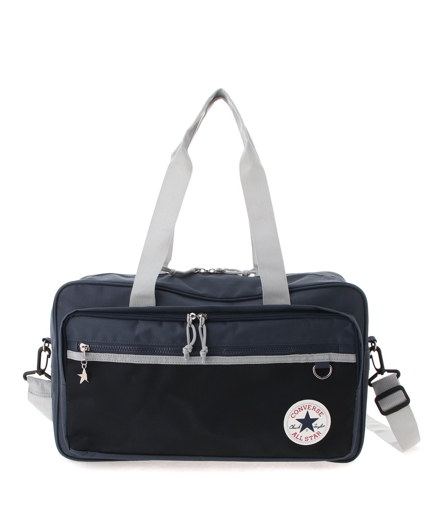 CONVERSE/(M)RETRO SCHOOL 2WAY BAG ハンドサイン バッグ ショルダーバッグ レッド パープル ピンク ブラック グリーン ネイビー