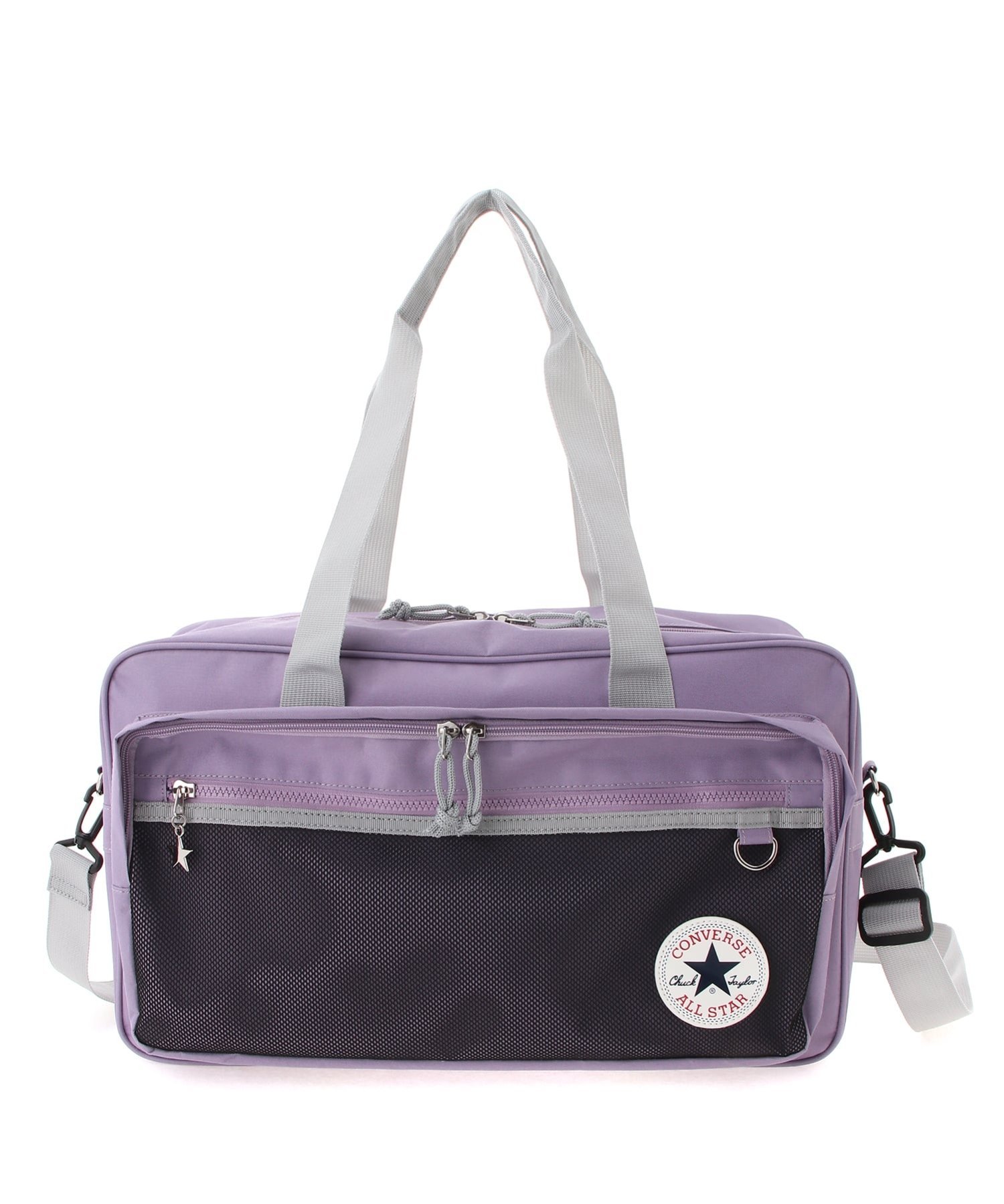 CONVERSE/(M)RETRO SCHOOL 2WAY BAG ハンドサイン バッグ ショルダーバッグ レッド パープル ピンク ブラック グリーン ネイビー
