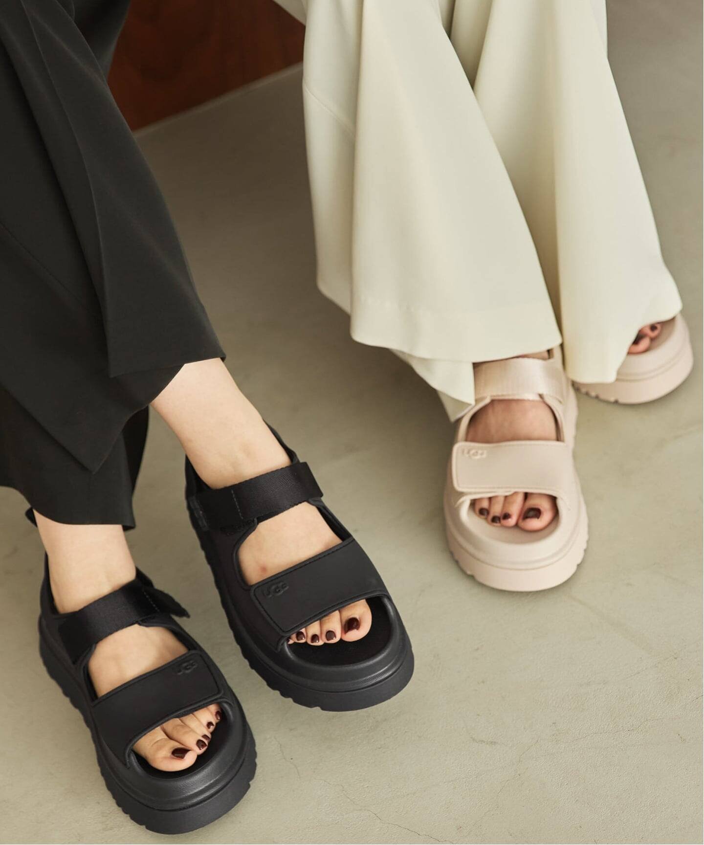 plage 《WEB限定追加》UGG / アグ THE GOLDEN GLOW サンダル プラージュ シューズ・靴 サンダル ベージュ ブラック【送料無料】