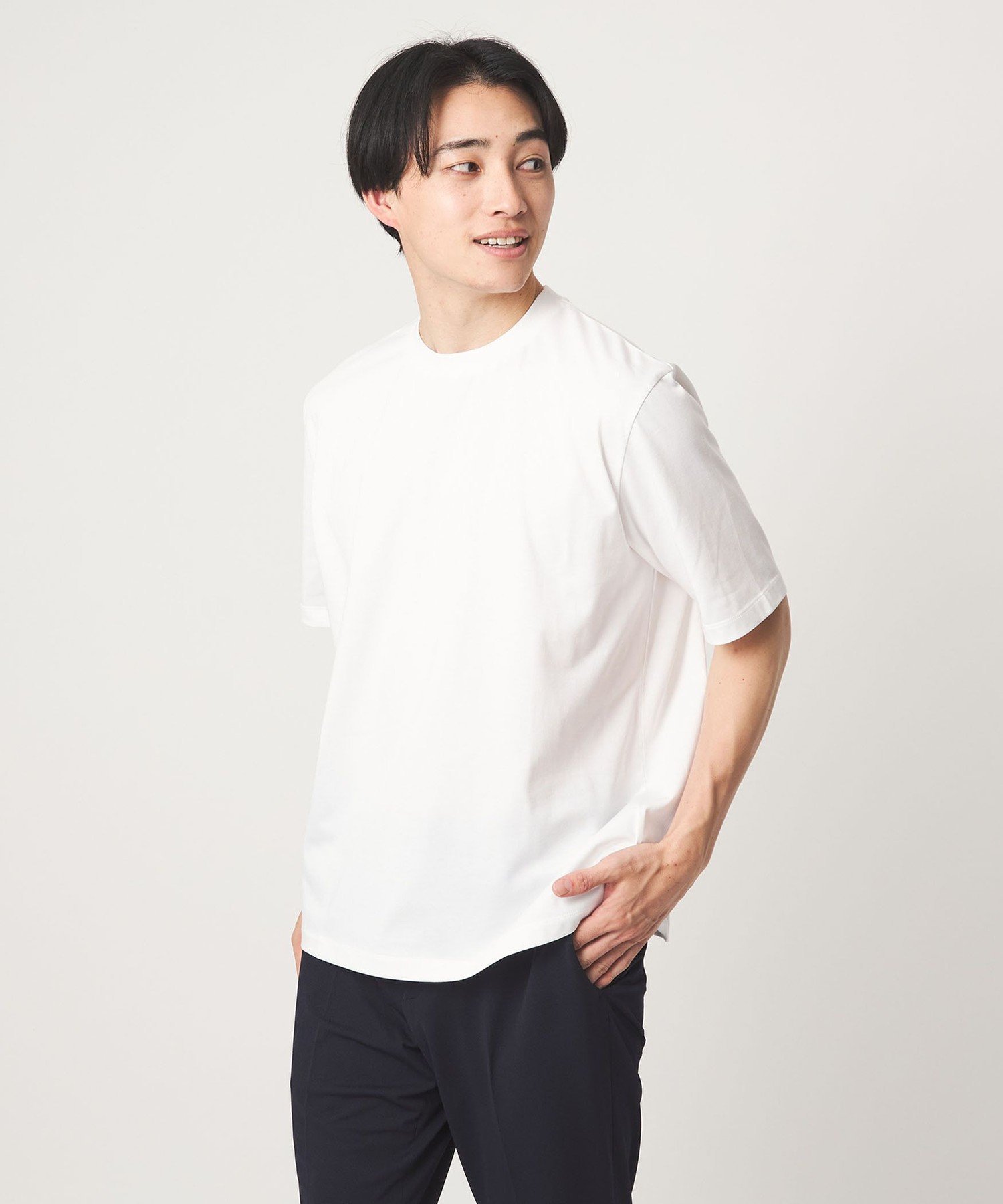 UNITED ARROWS green label relaxing ＜gim＞26SS アメリカンシーアイランド ビズ Tシャツ -吸水速乾- ユナイテッドアローズ グリーンレーベルリラクシング トップス カットソー・Tシャツ ホワイト ベージュ ブルー ブラック【送料無料】
