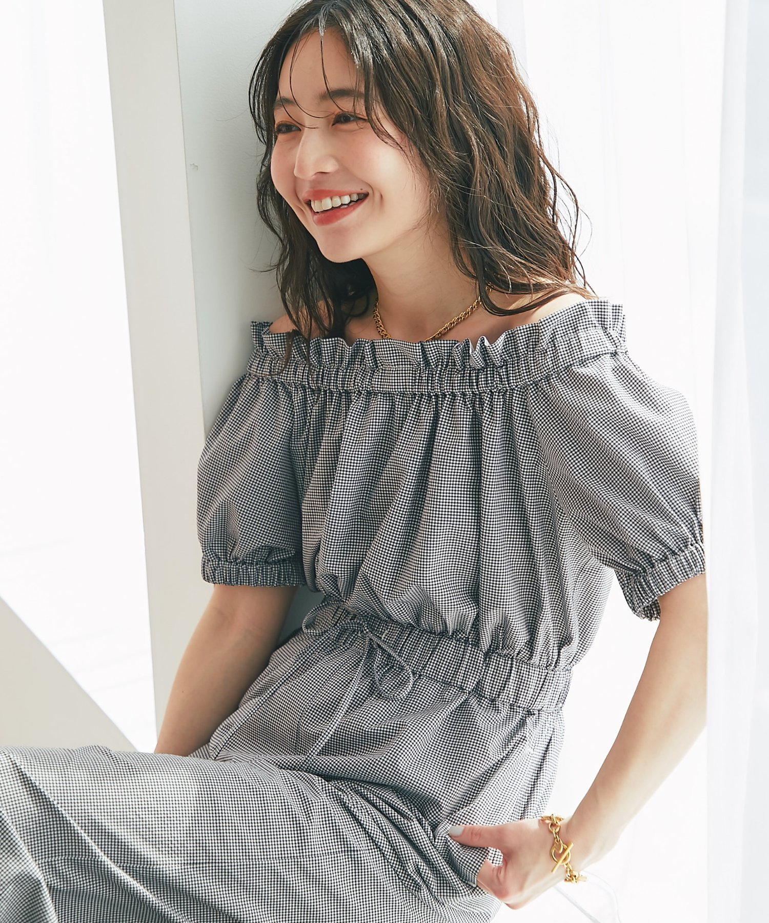 La boutique BonBon 【接触冷感】ドライサッカーオールインワン ラブティックボンボン ワンピース・ドレス その他のワンピース・ドレス ブラック ネイビー