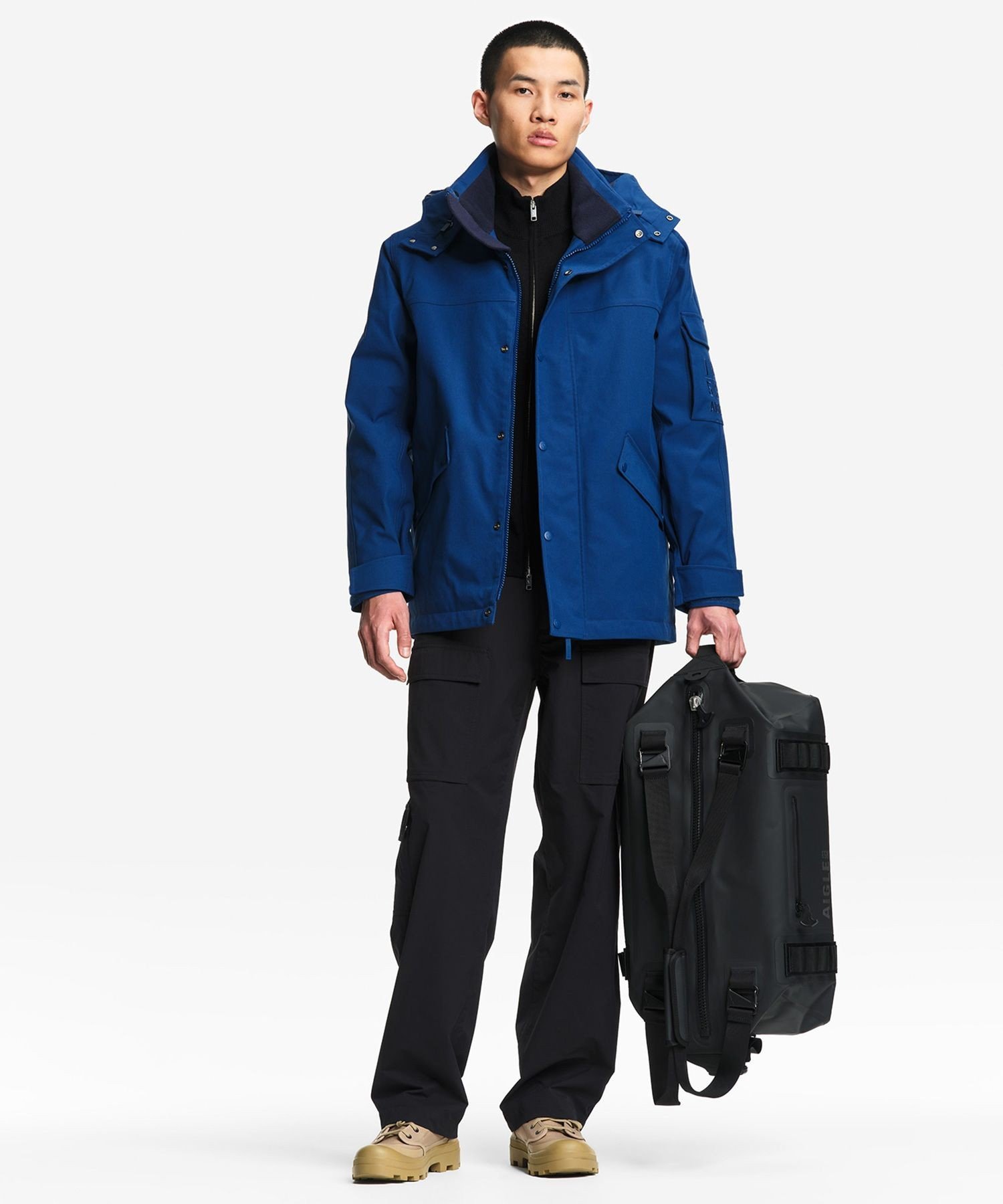 AIGLE 透湿防水 コープランド キルティング中綿 フーデッドジャケット エーグル ジャケット・アウター ダウンジャケット・ダウンベスト ブルー【送料無料】