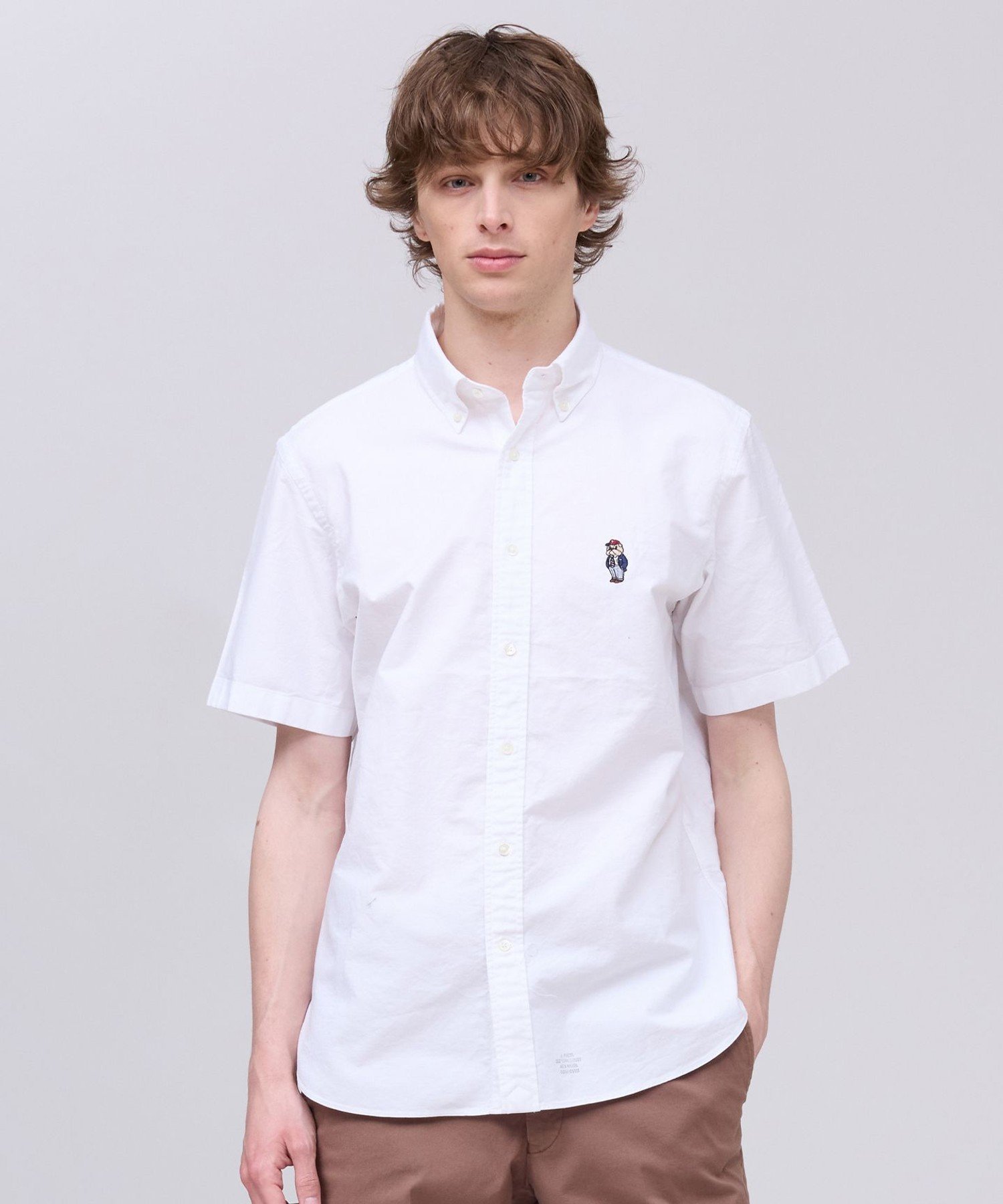 J.PRESS 新デザイン【BULLDOG BOY】オックスフォード 半袖シャツ / B.D. ジェイプレス トップス シャツ・ブラウス ネイビー レッド ホワイト