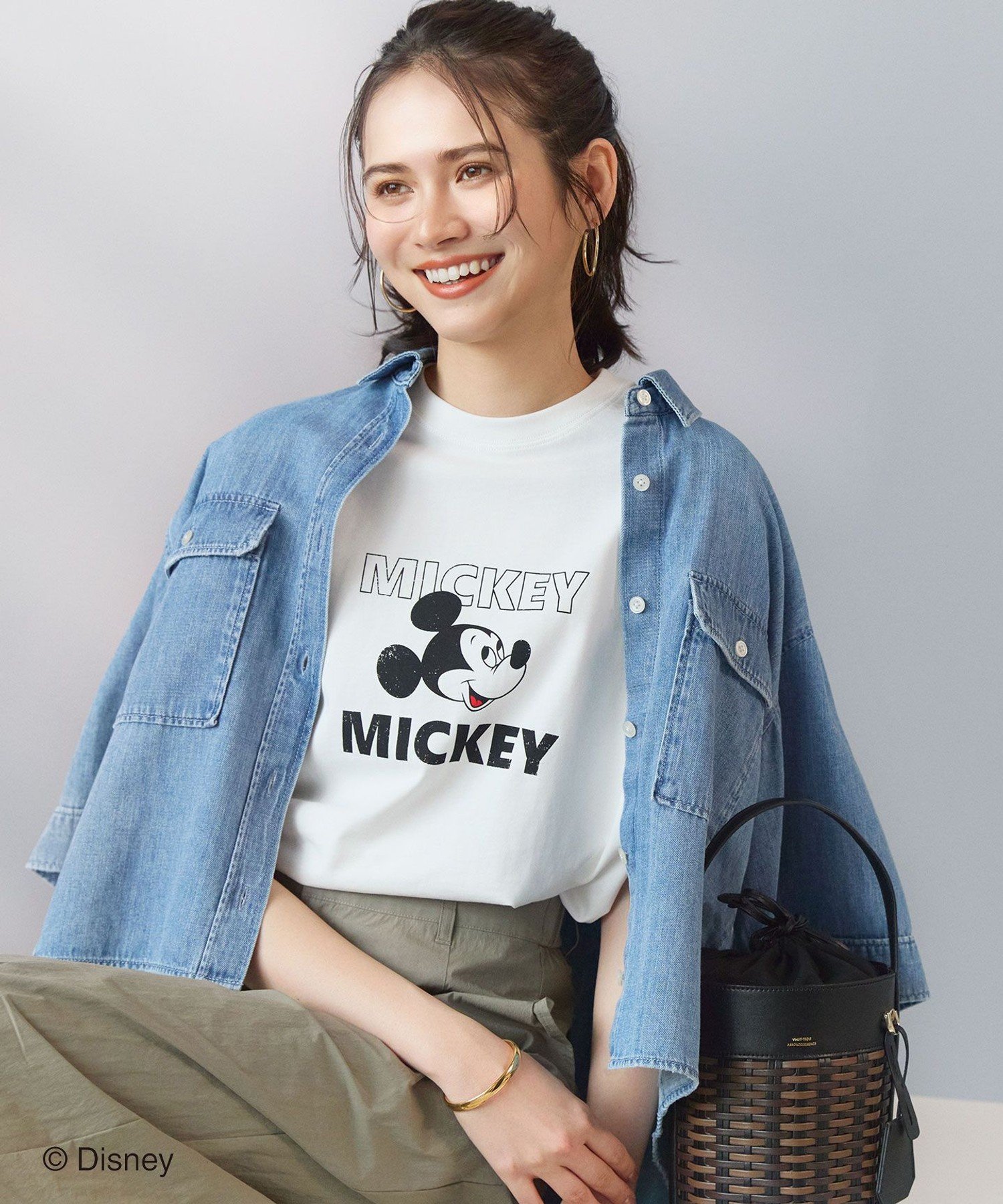 23区 【SLOW/一部店舗限定】LIGHT DENIM クロップド シャツ ニジュウサンク トップス シャツ・ブラウス ブルー