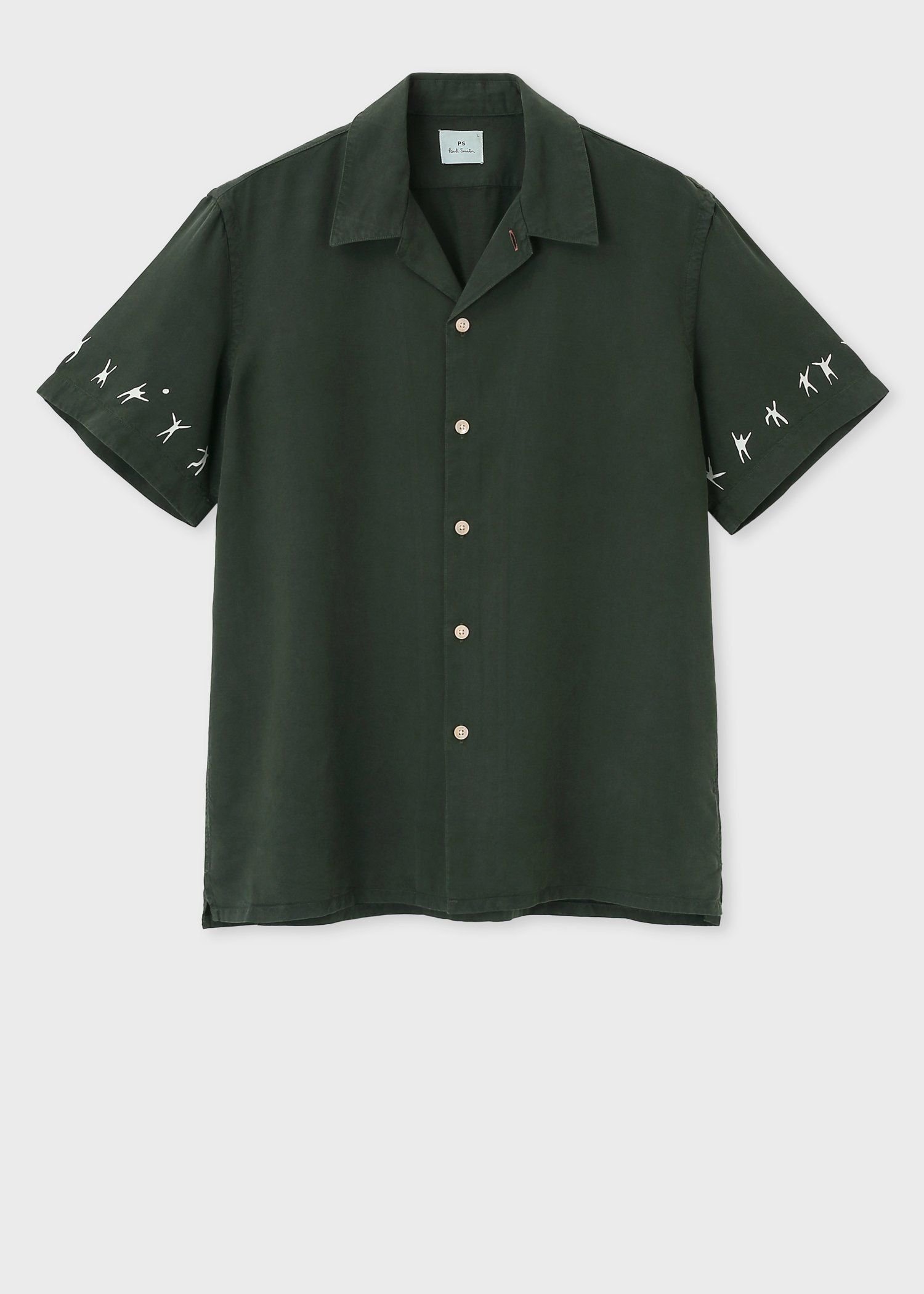 PS Paul Smith ピクトグラムモチーフ オープンカラーシャツ ポール・スミス トップス シャツ・ブラウス グリーン【送料無料】