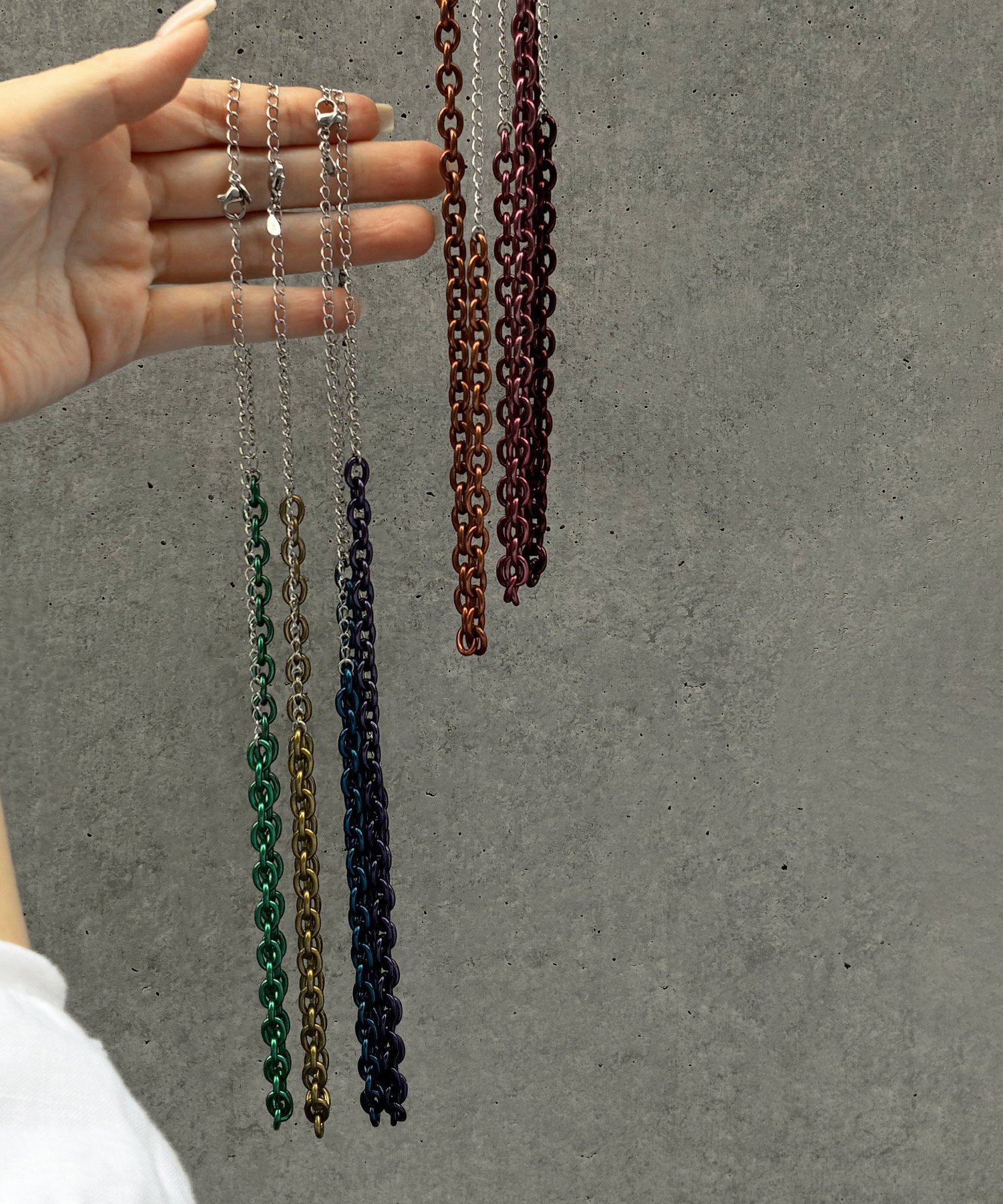 and cloud Colored Necklace M アンドクラウド アクセサリー・腕時計 ネックレス ピンク オレンジ グリーン レッド ブルー イエロー パープル【送料無料】