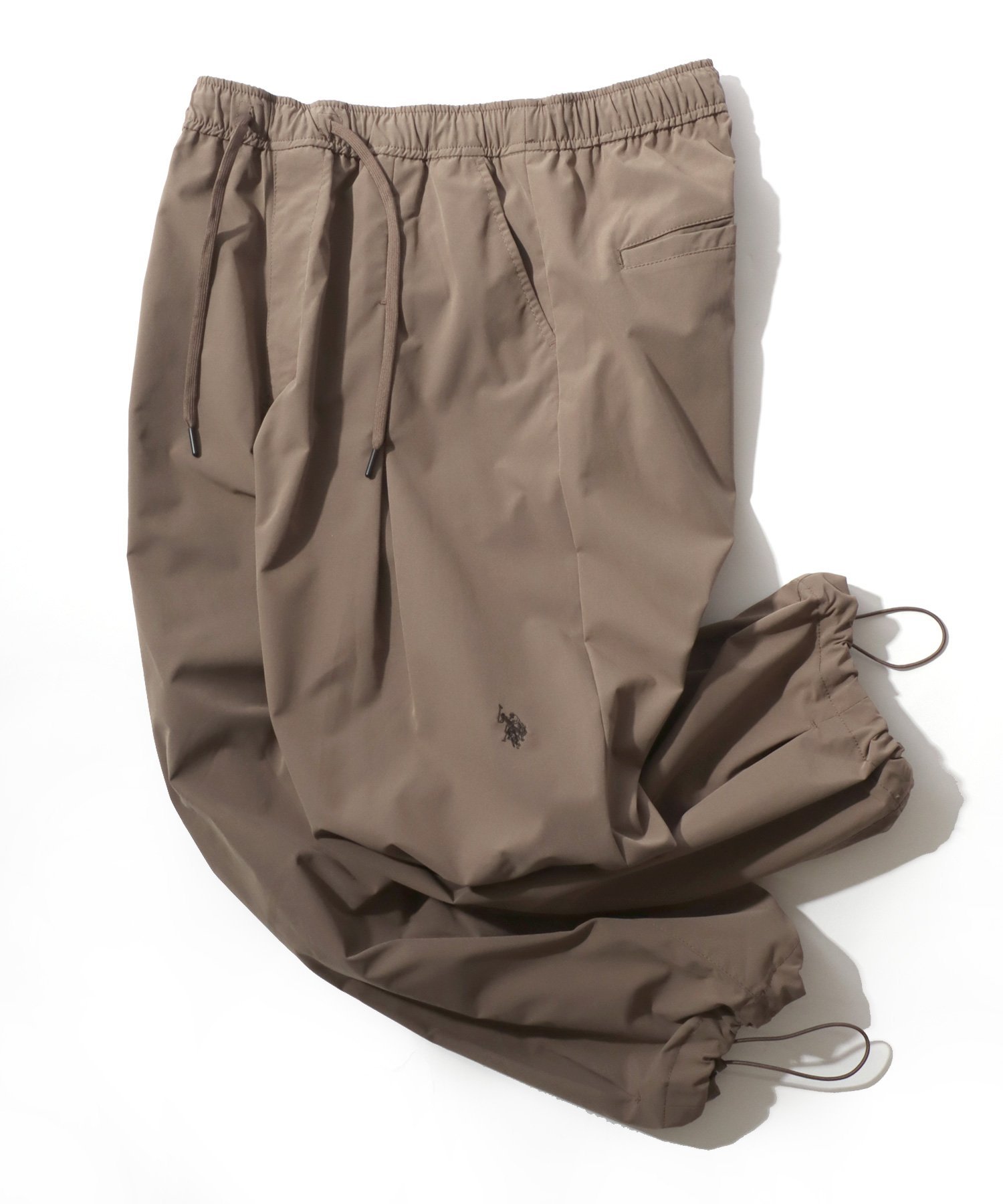 U.S. POLO ASSN. U.S. POLO ASSN. ユーエス ポロ アッスン 撥水 UVカット ストレッチ ワイド タック バルーンパンツ イージーパンツ レディース メンズ ラザル パンツ その他のパンツ ベージュ ブラック グレー ネイビー