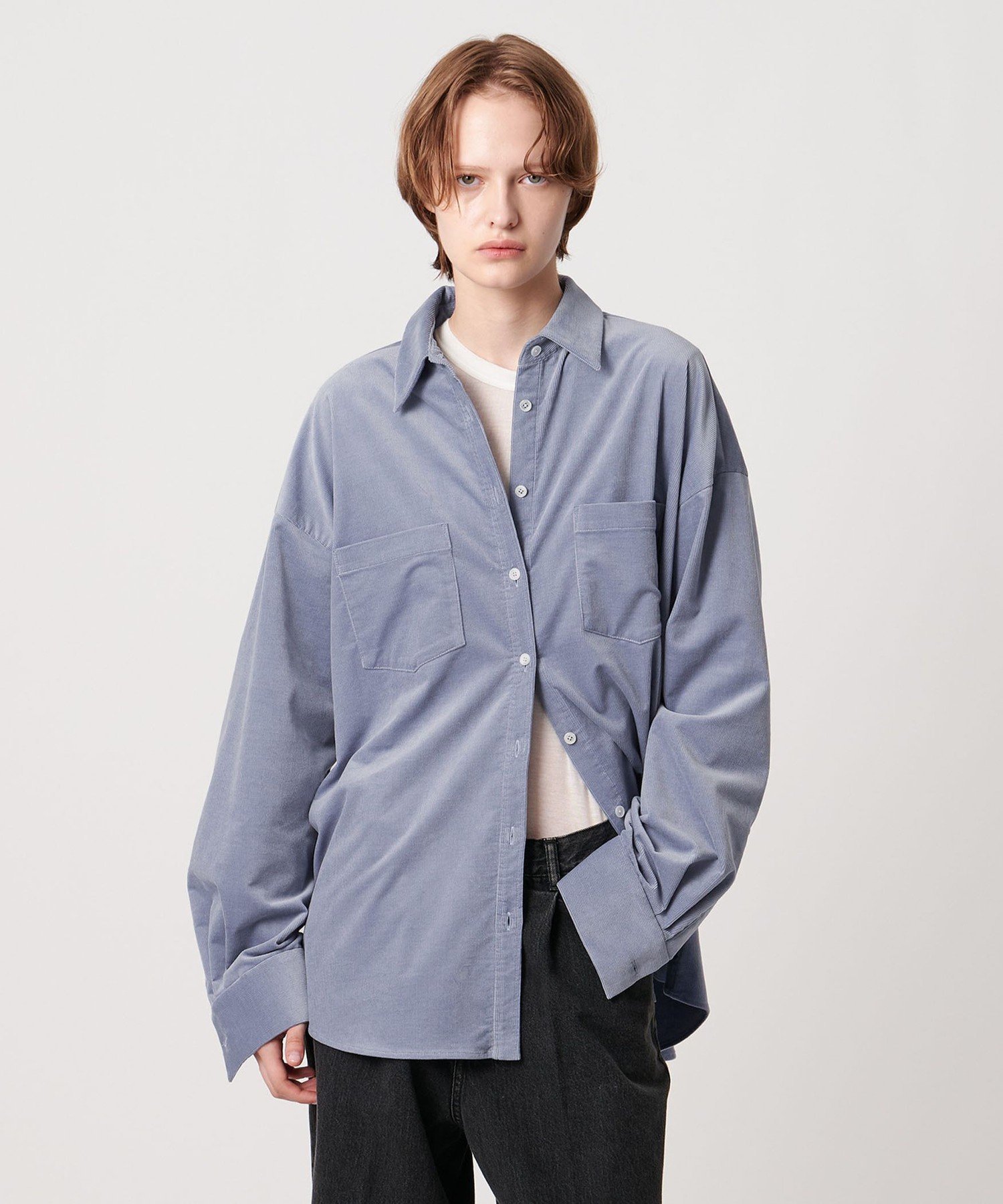 ＜AEWEN MATOPH＞コーデュロイシャツ - ウォッシャブル - ユナイテッドアローズ アウトレット トップス シャツ・ブラウス ブルー ベージュ