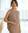 【SALE/20%OFF】Bou Jeloud 【セットアップ対応】シャギージャガードニットトップス バブ / ブージュルード ワンピース・ドレス チュニック ...
