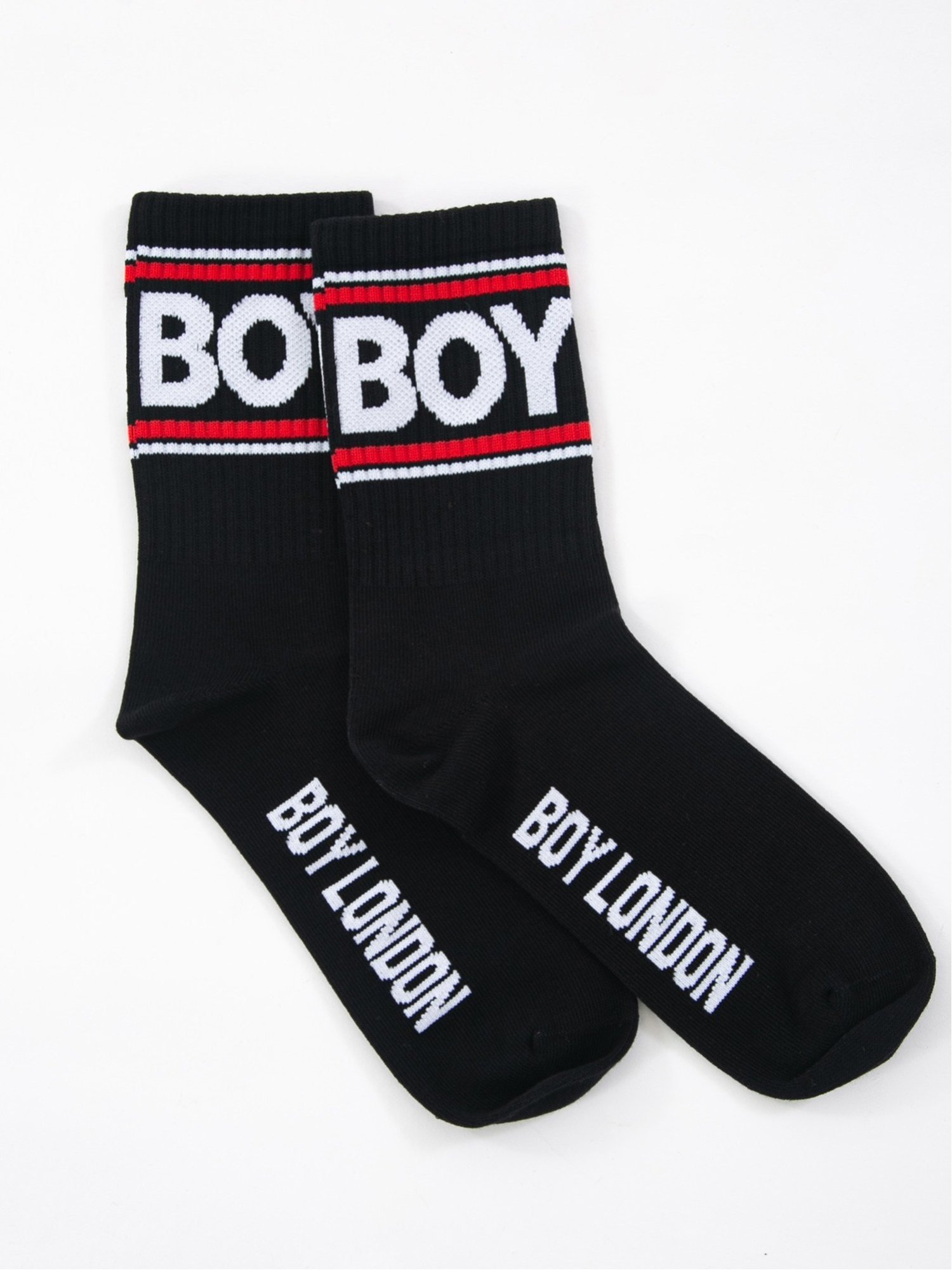 BOY LONDON BOY LONDON/(U)LOGO SOCKS(B221N81 ピーアールワン 靴下・レッグウェア 靴下 ブラック ホワイト