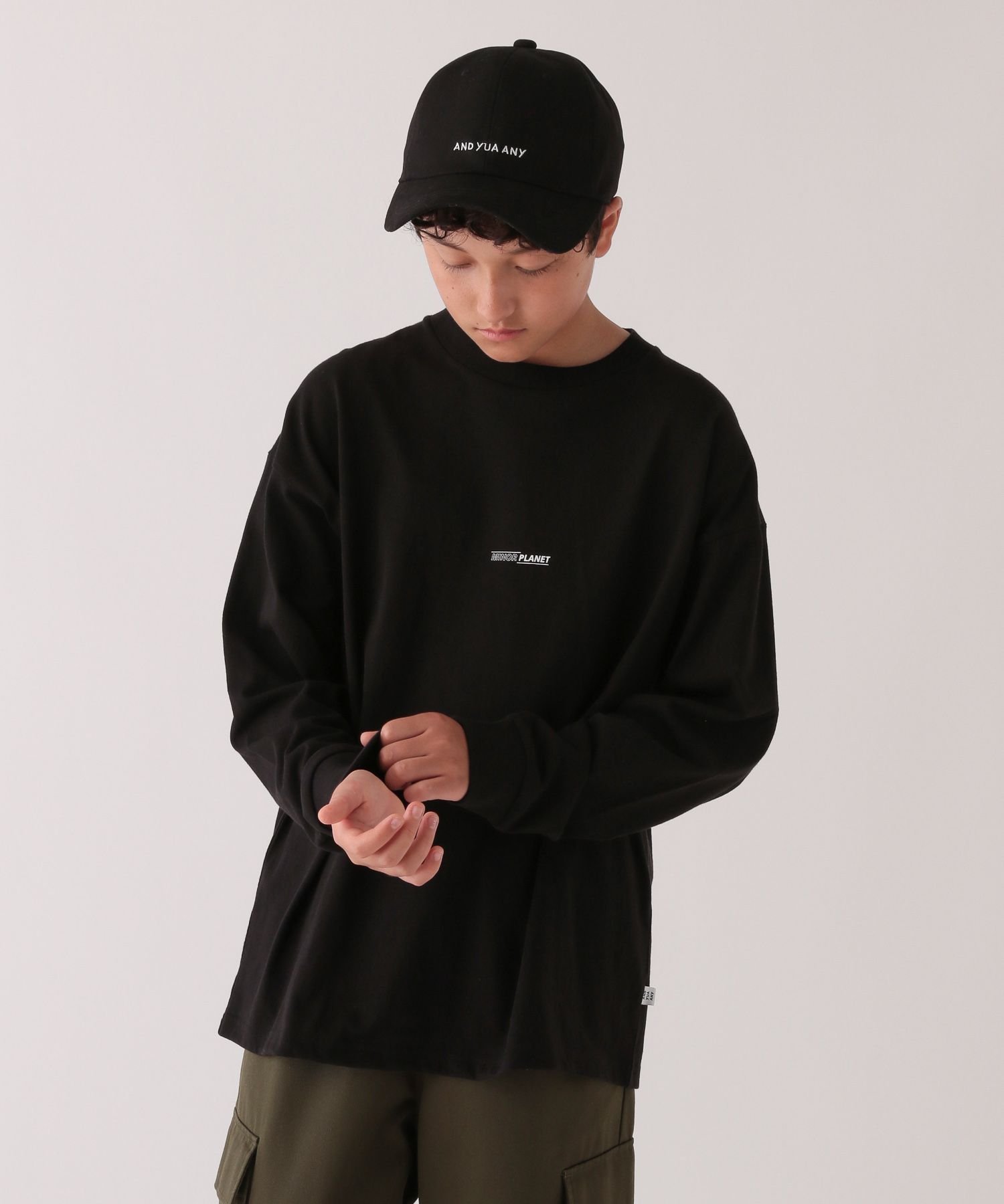 GLOBAL WORK (K)USAグラフィックTLS/A グローバルワーク トップス カットソー・Tシャツ ブラック グレー ホワイト ベージュのサムネイル