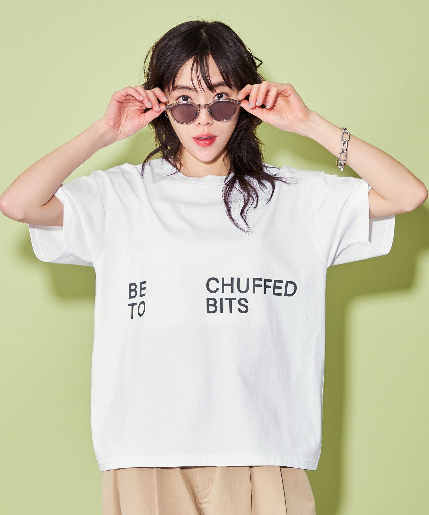 【SALE／30%OFF】CITEN ＜CITEN＞CHUFFED ロゴ Tシャツ シテン トップス カットソー・Tシャツ ホワイト グレーのサムネイル