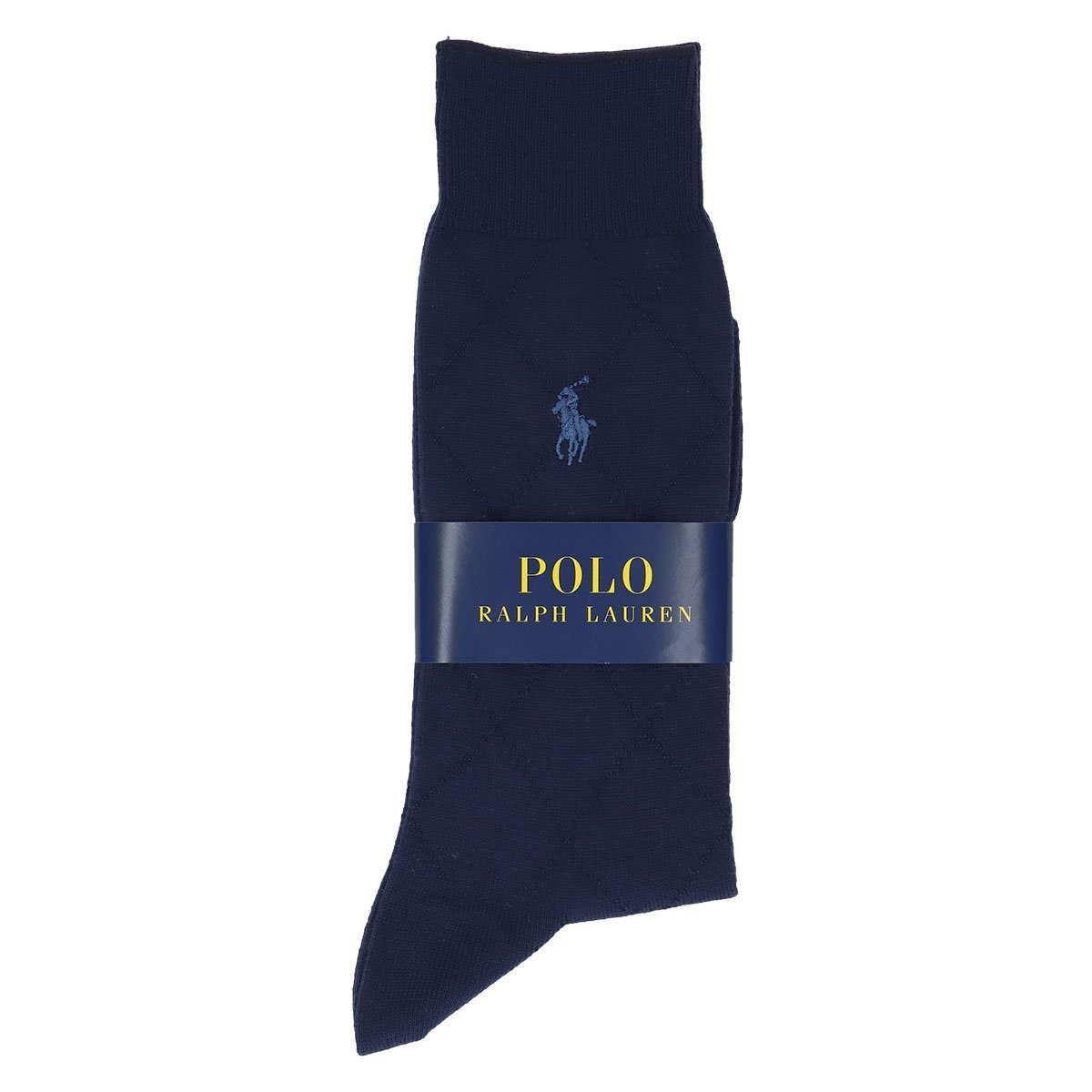 POLO RALPH LAUREN メンズ オーガニックコットン混 アーガイル クルーソックス ナイガイ 靴下・レッグウェア 靴下 ブラック グレー ネイビー レッド