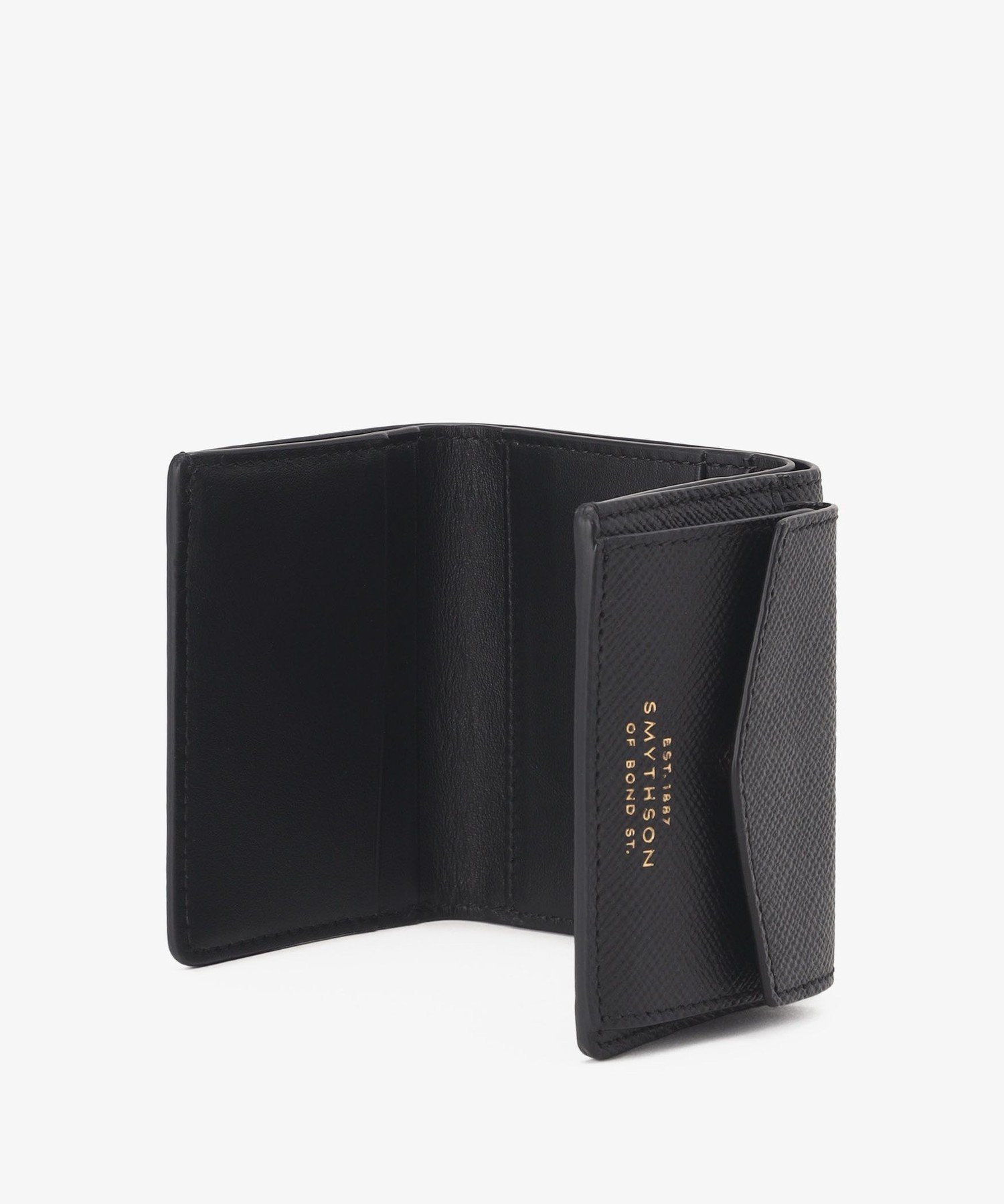 SMYTHSON 【日本限定】Panama Small Trifold Purse スマイソン 財布・ポーチ・ケース 財布 ブラック【送料無料】