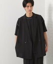 【SALE/37%OFF】THE SHOP TK ダブルジレ【セットアップ可/洗濯機OK】 ザ ショップ ティーケー トップス ベスト・ジレ ブラック グレー【...