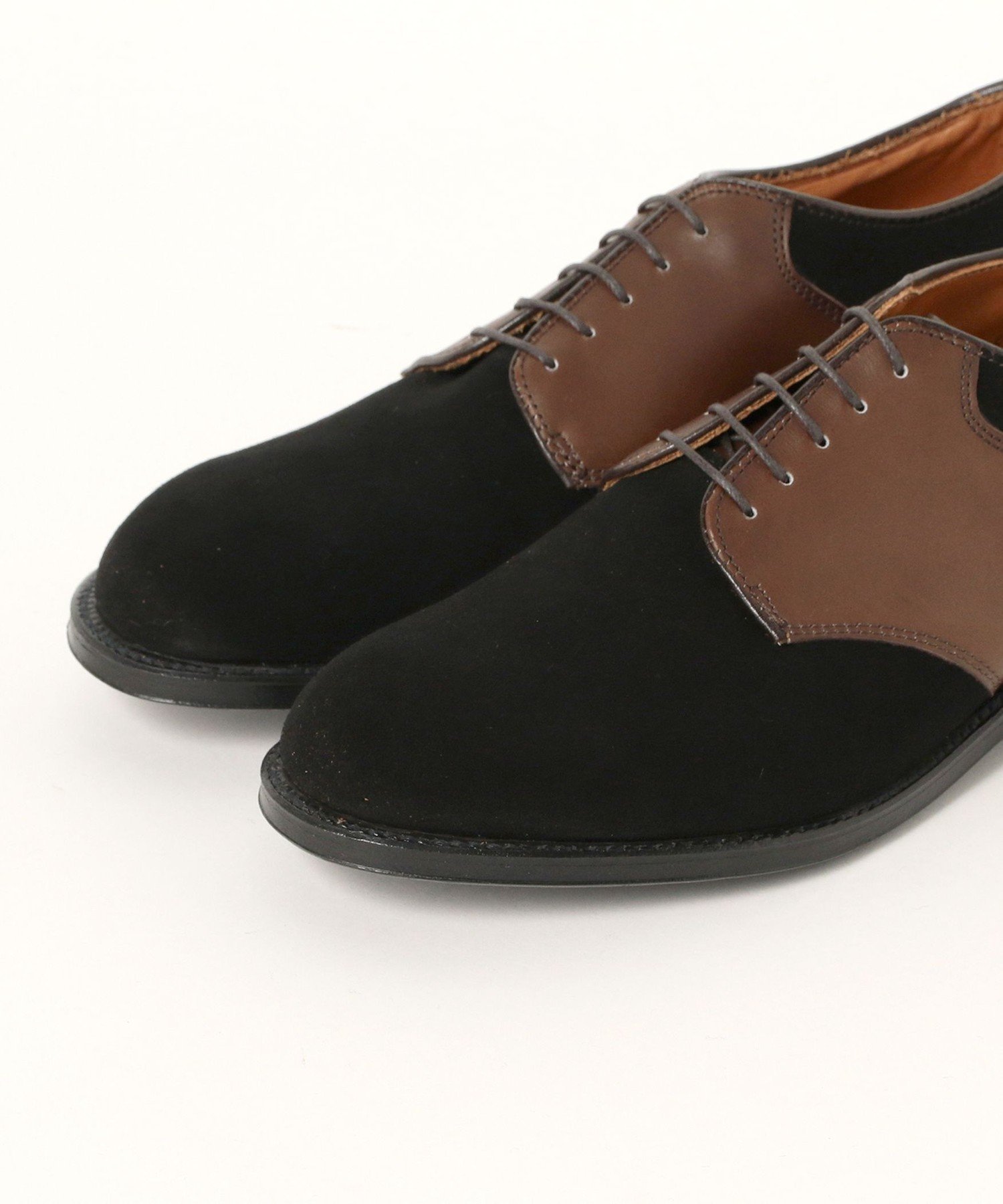 【SALE／30%OFF】International Gallery BEAMS ALDEN / 別注 スエード&カーフ サドルシューズ ビームス メン シューズ・靴 レースアップ・ドレスシューズ ブラック【送料無料】