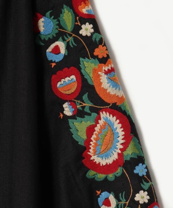 欧州航路 【欧州航路】ウクライナ刺繍クヴィトカワンピース アミナコレクション ワンピース・ドレス ワンピース ブラック【送料無料】