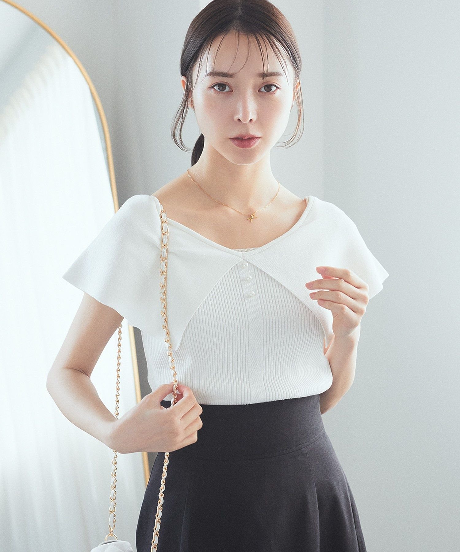 earth music&ecology ビッグカラーノースリニットトップス アースミュージック&エコロジー トップス ニ..