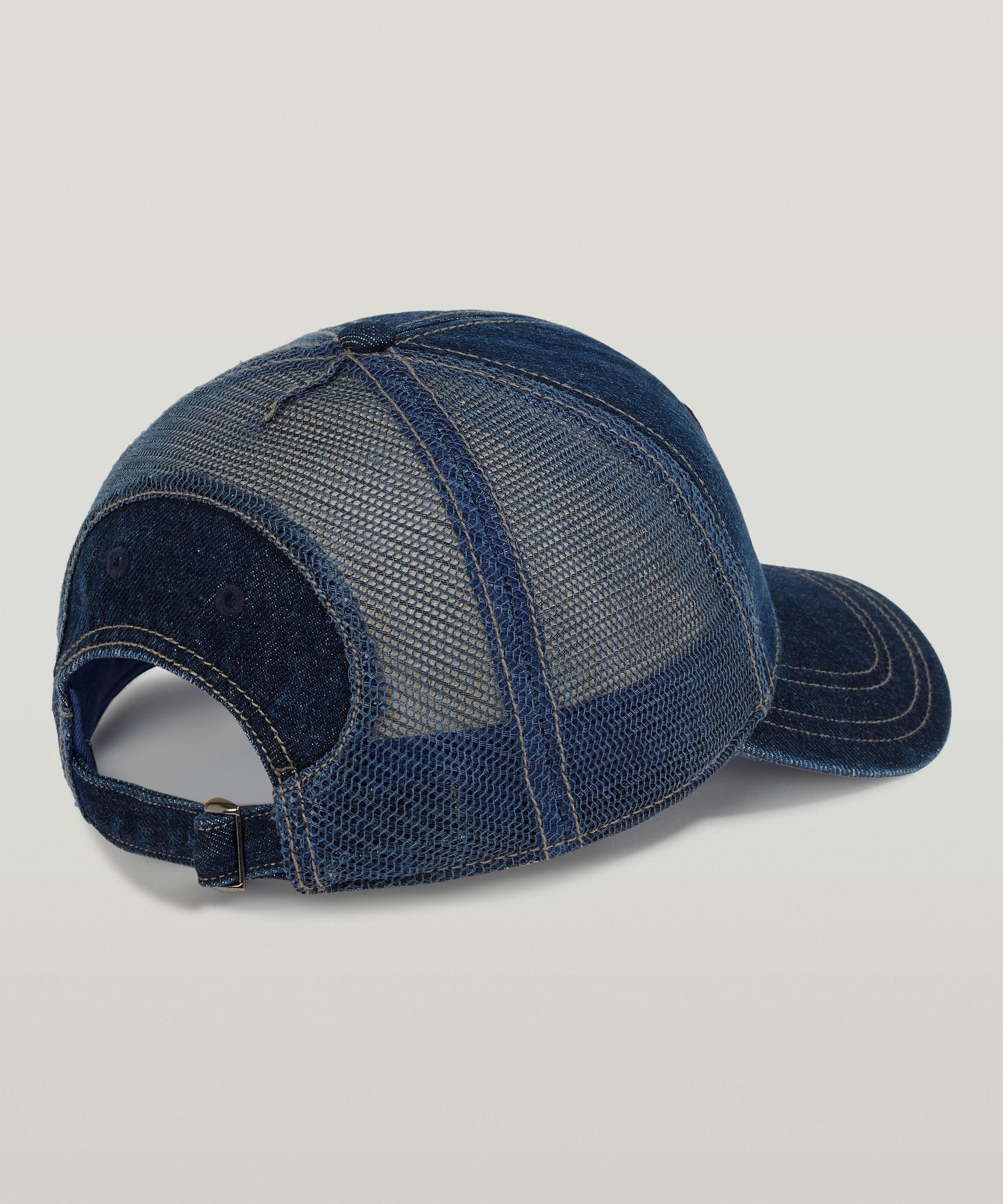【SALE／40%OFF】G-Star RAW 【公式ショップ】DENIM EMBRO BASEBALL TRUCKER CAP/デニムベースボールロゴメッシュキャップ ジースターロゥ 帽子 キャップ ネイビー