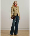 LAUREN RALPH LAUREN ハイライズ プリーテッド ワイドレッグ ジーンズ ラルフローレン パンツ ジーンズ・デニムパンツ ブルー【送料無料】
