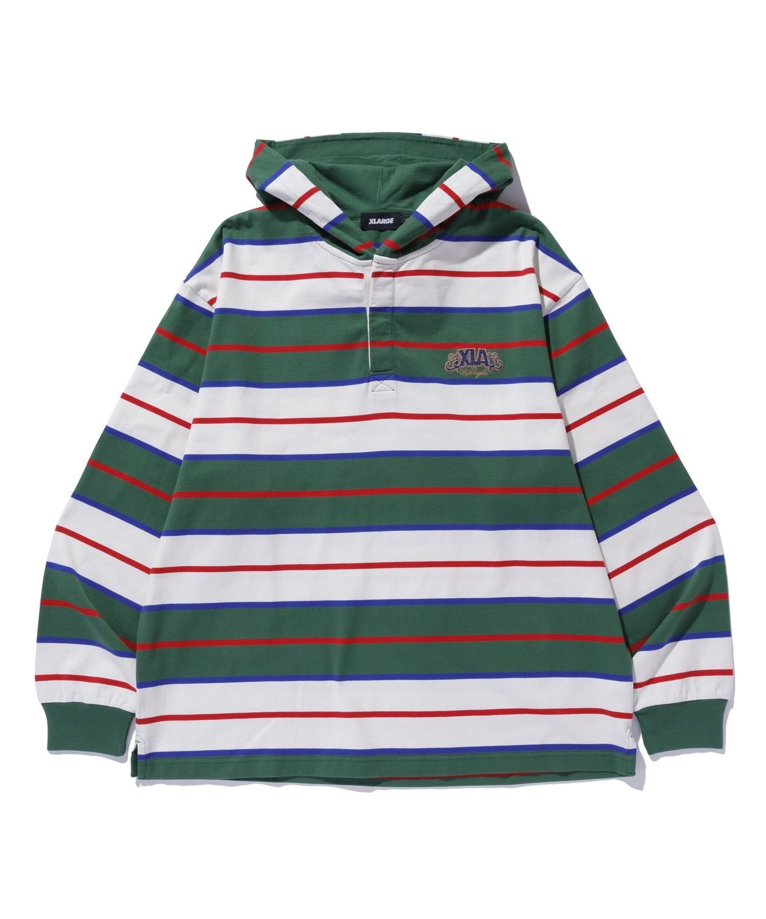 XLARGE STRIPE HOODED L/S SHIRT エクストララージ トップス カットソー・Tシャツ ネイビー ホワイト【送料無料】