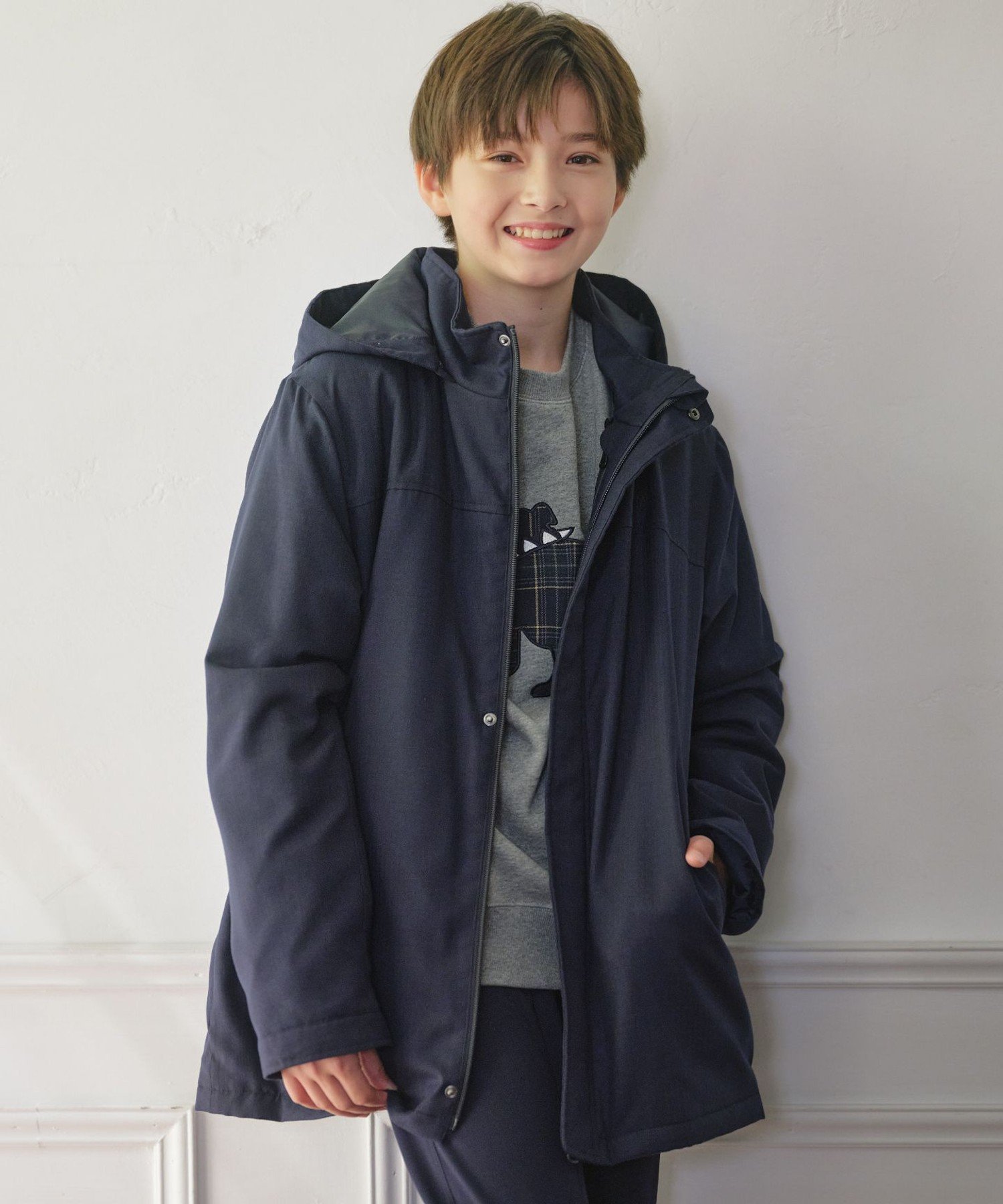 J.PRESS 【140-170cm】ライナー付き 3WAYコート ジェイプレス ジャケット・アウター その他のジャケット・アウター ネイビー グレー【送料無料...