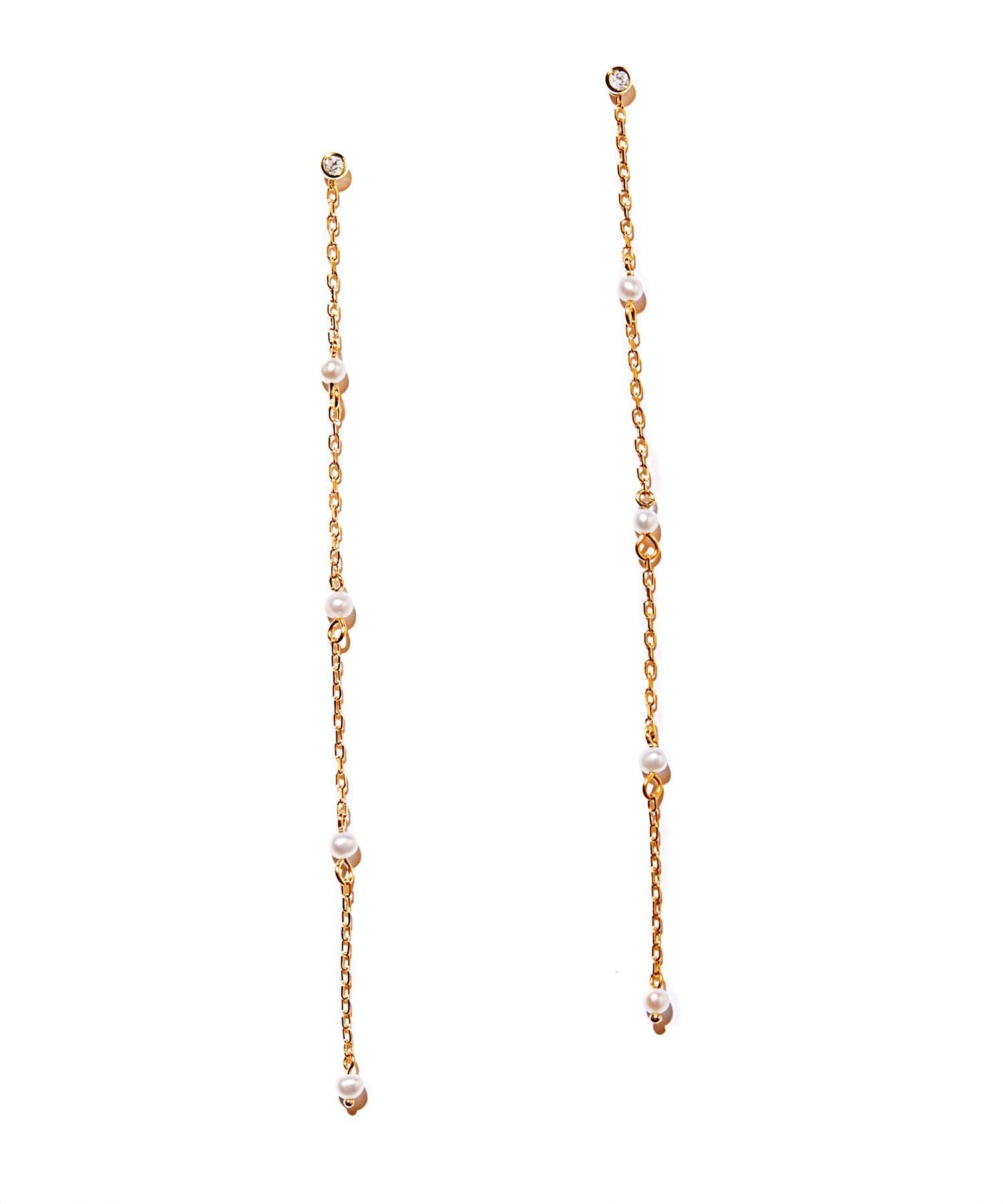 ROPE' 【WEB限定】【les bonbon (ル ボンボン)】2way diamond pierce ロペ アクセサリー・腕時計 ピアス ゴールド【送料無料】