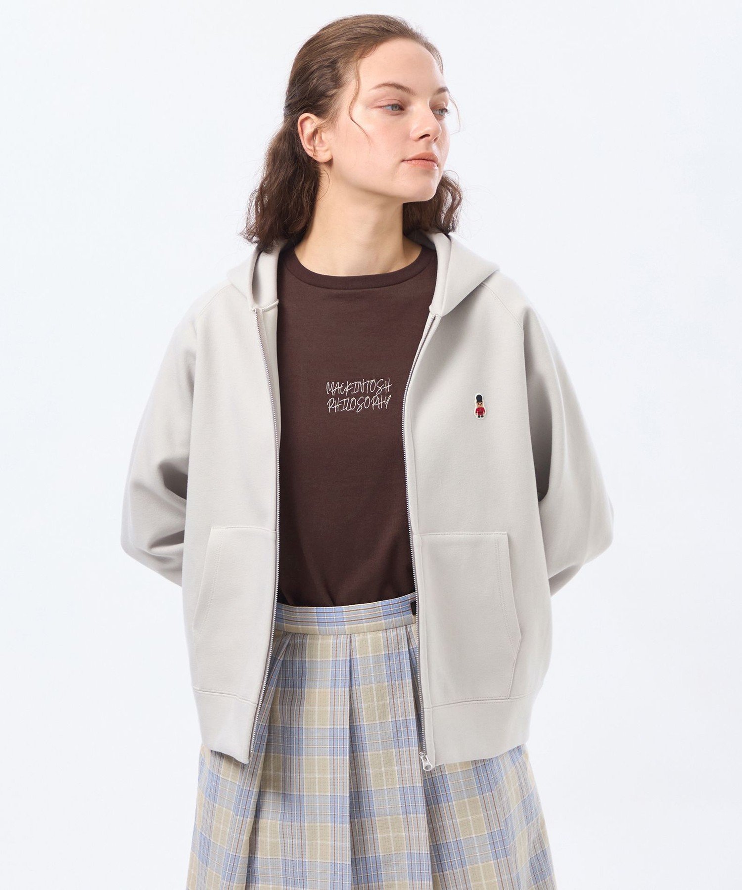 MACKINTOSH PHILOSOPHY バッキンガムベア ダンボールジップパーカー マッキントッシュ フィロソフィー トップス カットソー・Tシャツ ネイビー グレー【送料無料】