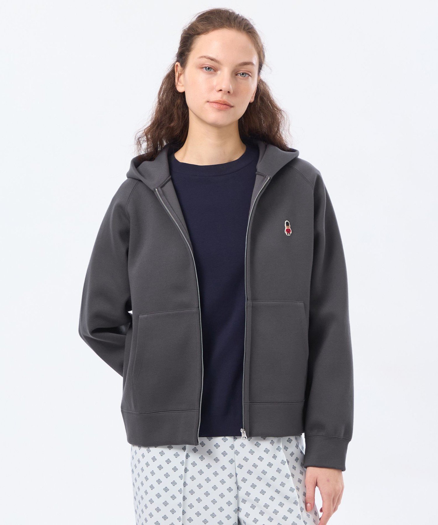 MACKINTOSH PHILOSOPHY バッキンガムベア ダンボールジップパーカー マッキントッシュ フィロソフィー トップス カットソー・Tシャツ ネイビー グレー【送料無料】