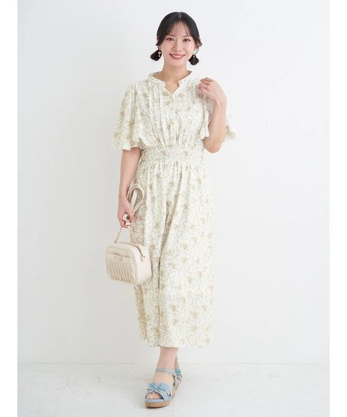Re-J&SUPURE 花柄プリントピンタックワンピース リジェイアンドスプル ワンピース・ドレス ワンピース