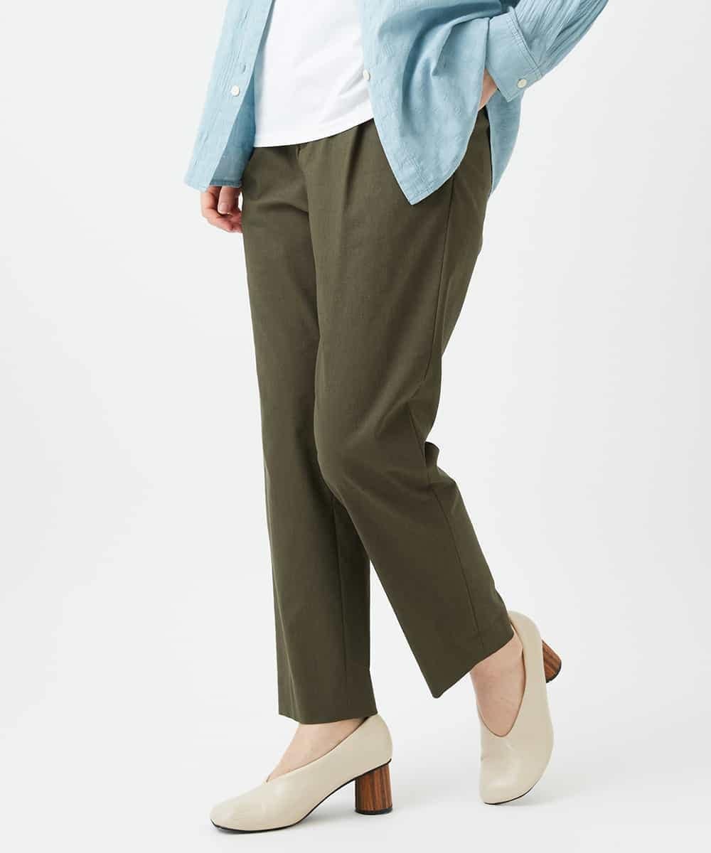 （小さいサイズ） コットンリネンテーパードパンツ メゾンドゥサンク パンツ その他のパンツ グレー ネイビー カーキグリーン