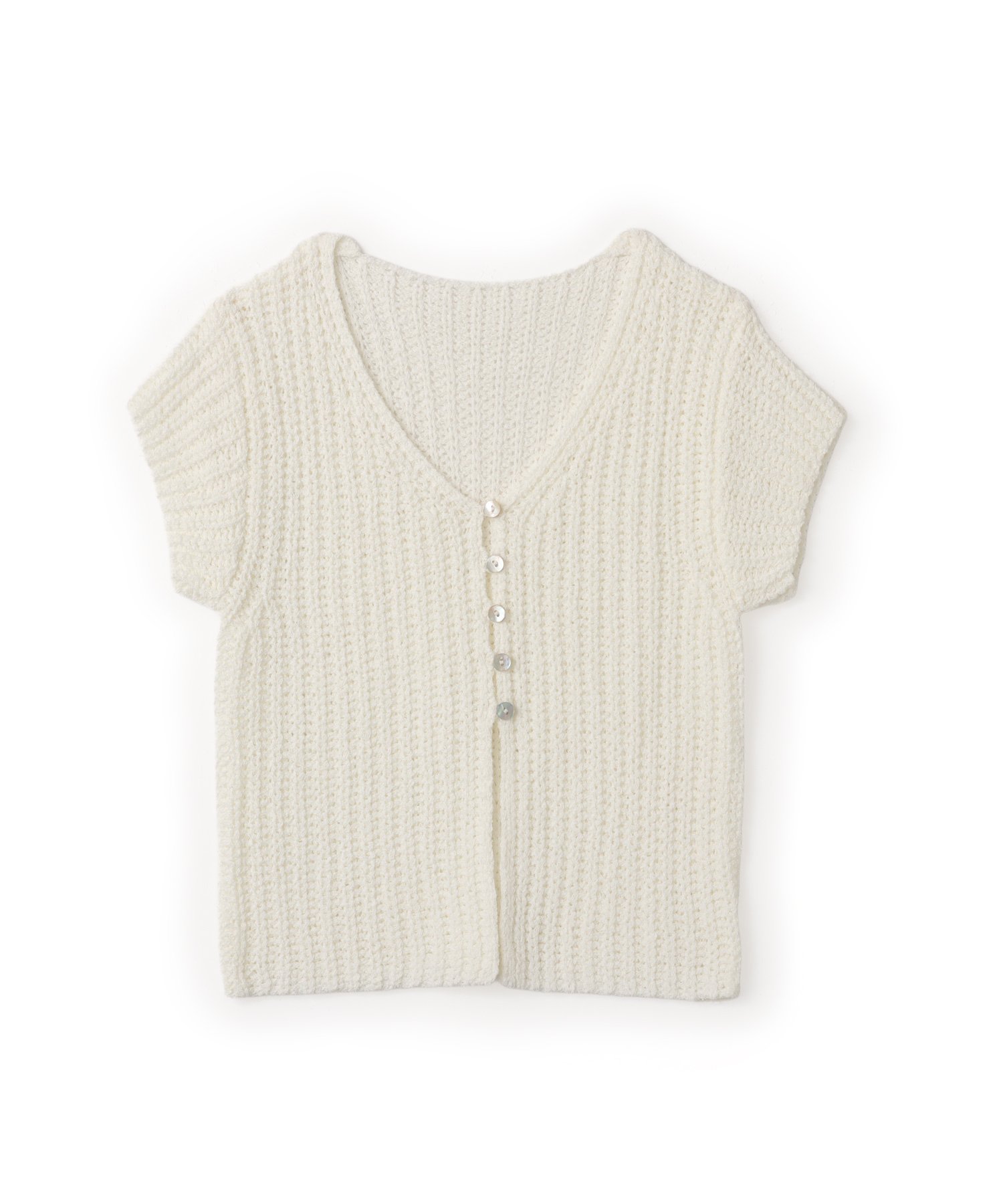 atmos pink atmos pink Summer Knit Cardigan WHITE アトモス トップス ニット ホワイト