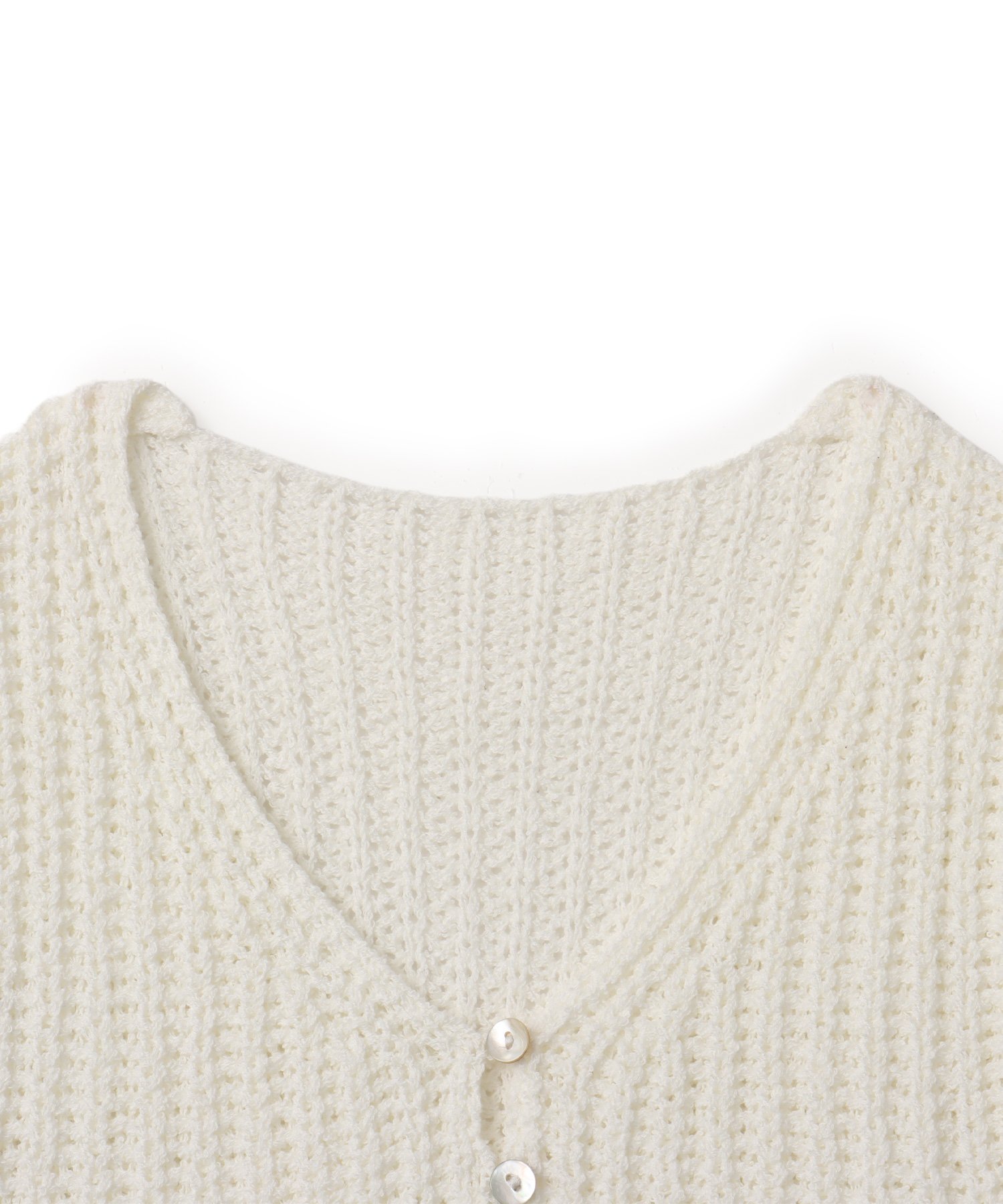 atmos pink atmos pink Summer Knit Cardigan WHITE アトモス トップス ニット ホワイト