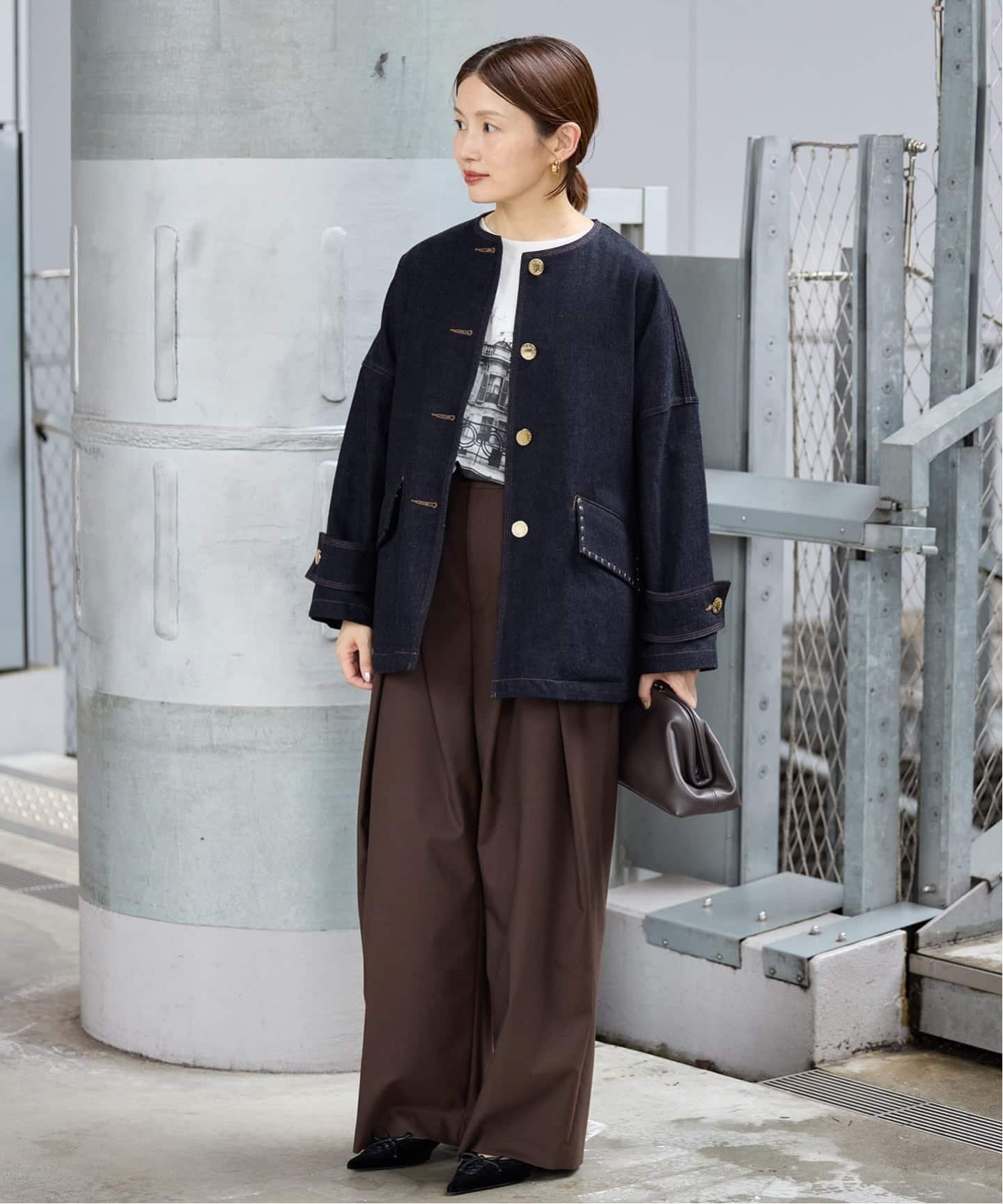 IENA 《予約》MACKINTOSH/マッキントッシュ 別注 HUMBIE NC DNM JK MB STUDS ジャケット イエナ ジャケット・アウター デニムジャケット ネイビー