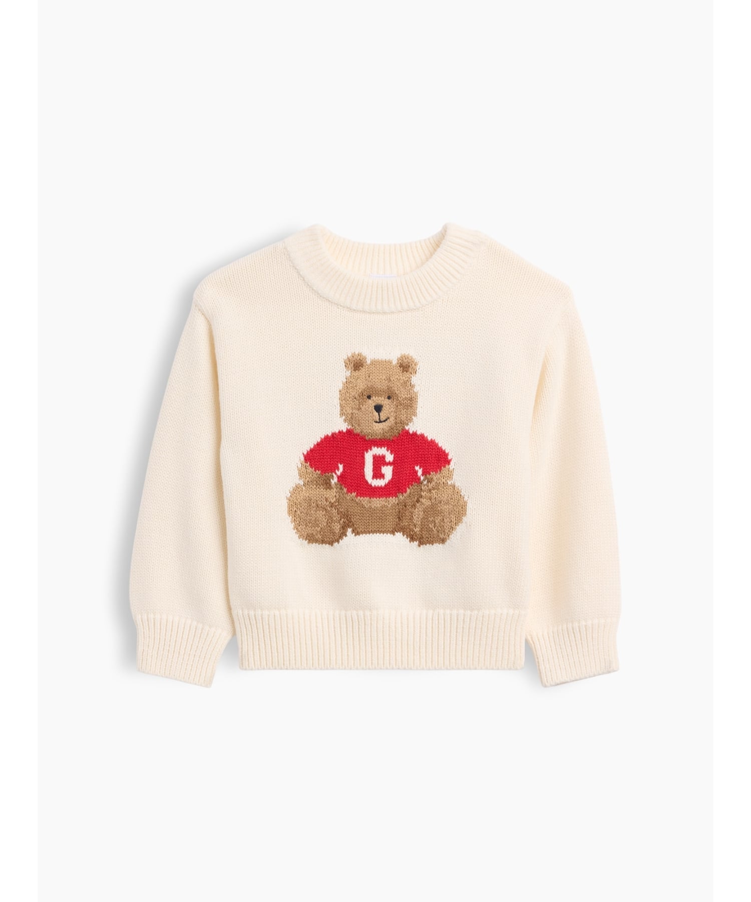 GAP (K)クルーネックセーター (幼児・ベビー) ギャップ トップス ニット ホワイト ベージュ ブラウン【送料無料】