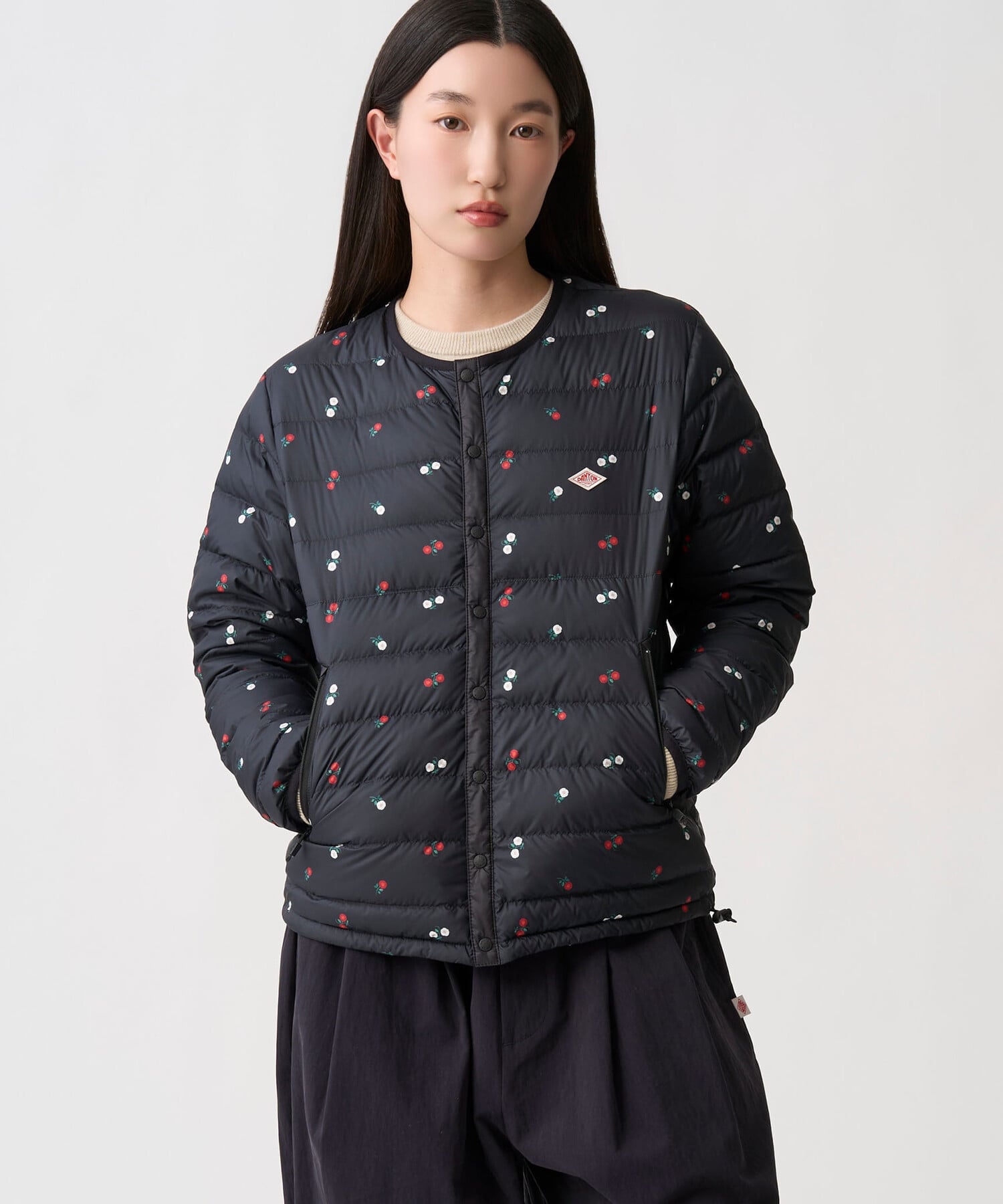 Bshop DANTON インナーダウンジャケット PRINT WOMEN ビショップ…