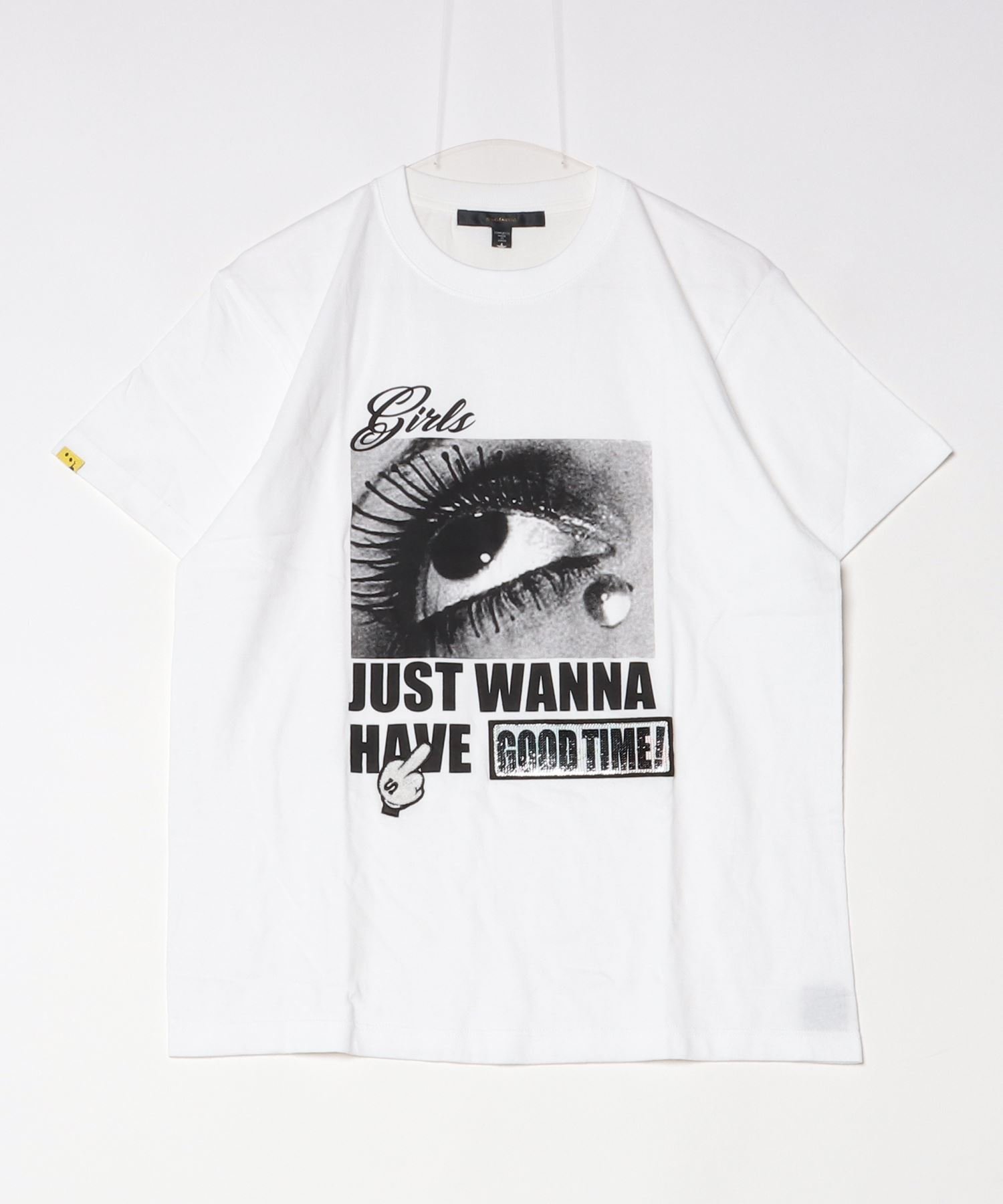 ROYAL FLASH STUD MUFFIN/Just Wanna Have シークイン SS TEE ロイヤルフラッシュ トップス カットソー・Tシャツ ホワイト
