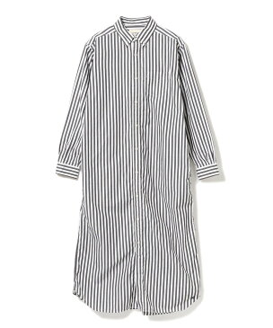 BEAMS BOY BEAMS BOY / ストライプ ボタンダウン ロングスリーブ ワンピース ビームス ウイメン ワンピース シャツワンピース ブラック ネイビー【送料無料】