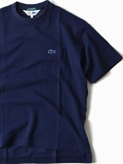 Pique Drop Tail Pocket Tee 112-12-1018: Navy Pique Drop Tail Pocket Tee 112-12-1018: Navy