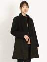 【SALE／54%OFF】m.f.editorial エコウール*キルティング切替スタンドコート タカキュー ジャケット・アウター ステンカラーコート ブ..